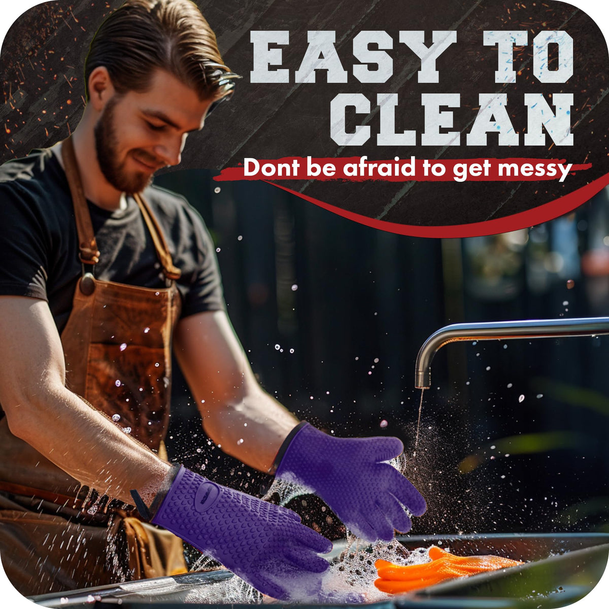 Silicone Smoker BBQ Gloves (2 Count)