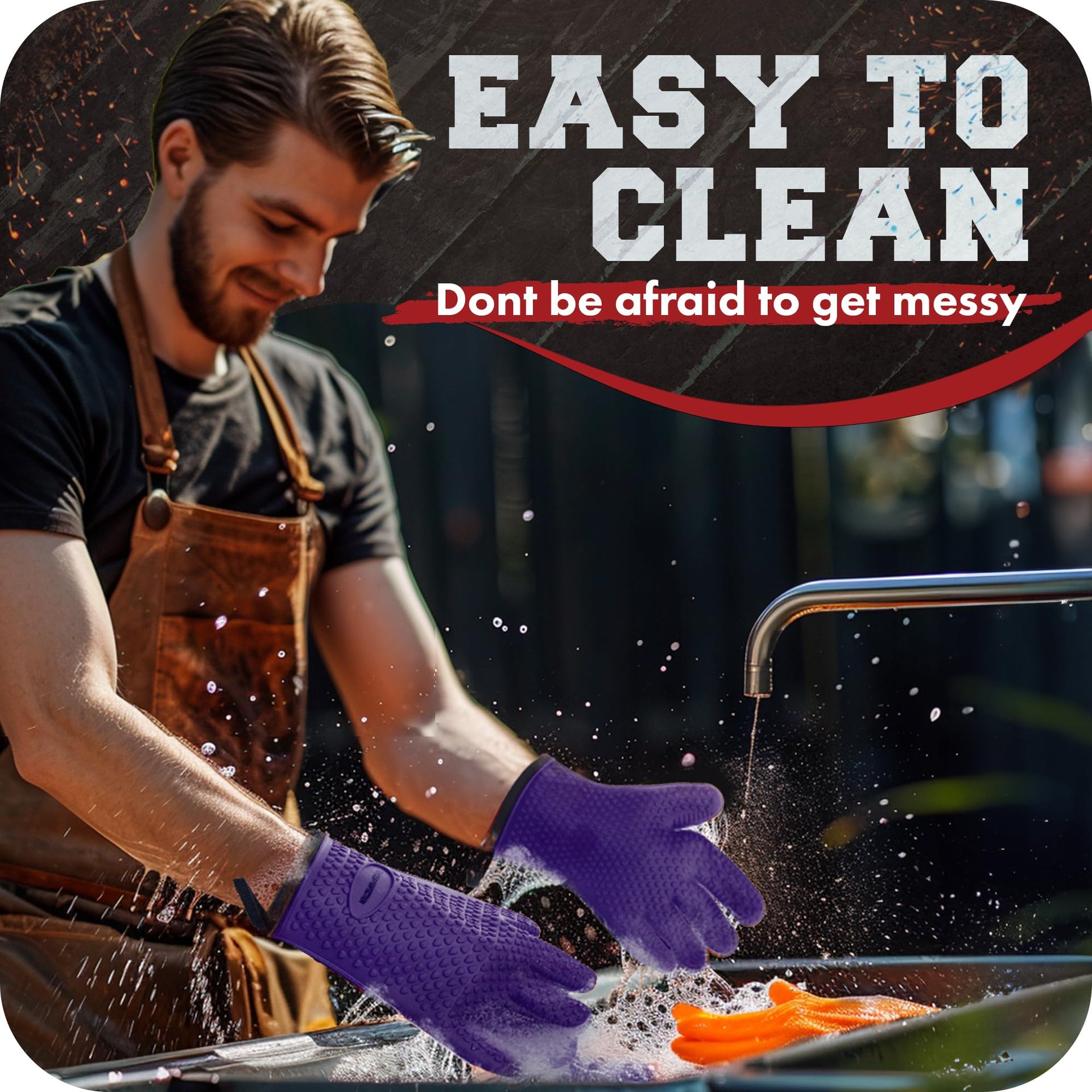 XL Silicone Smoker BBQ Gloves (2 Count)