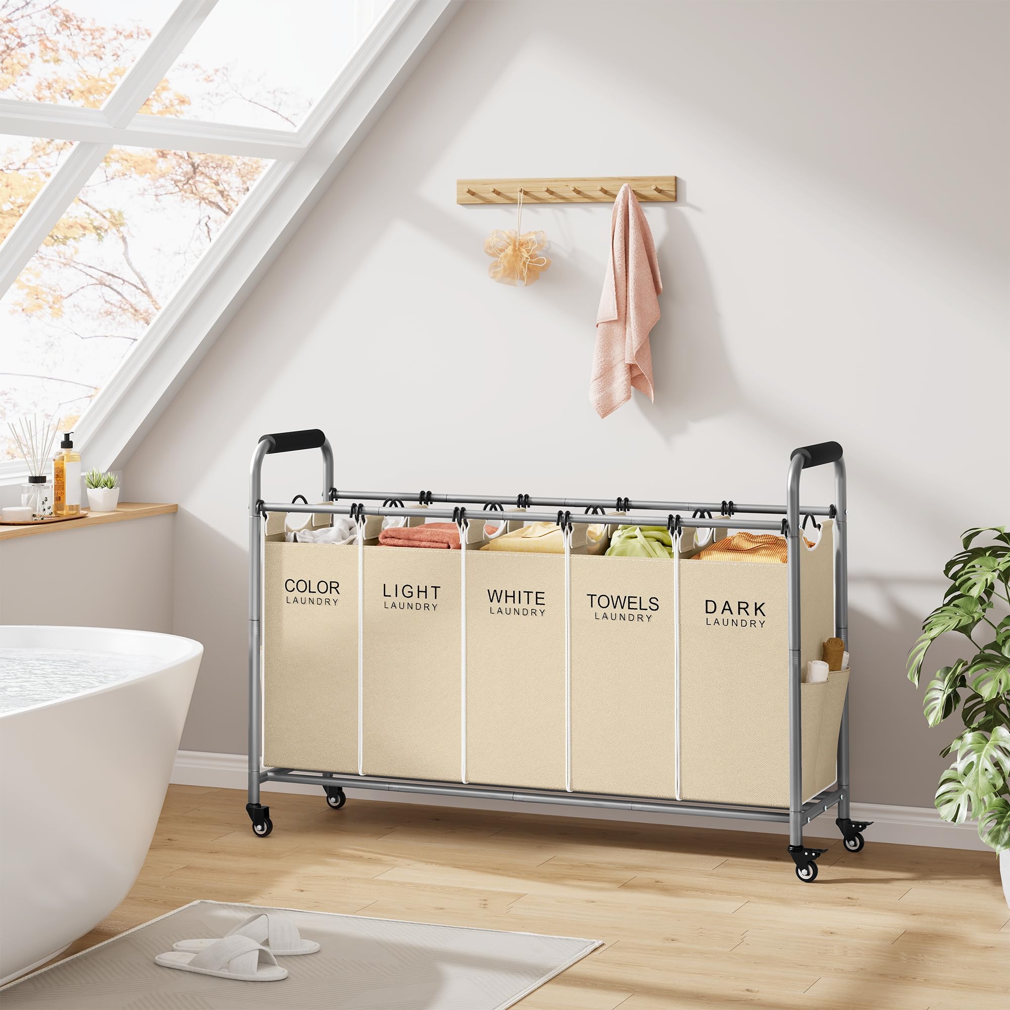 Laundry Sorter 5 Section