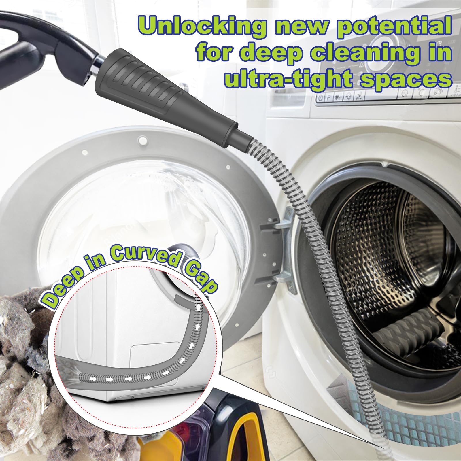2Pcs Dryer Vent Cleaner Kit