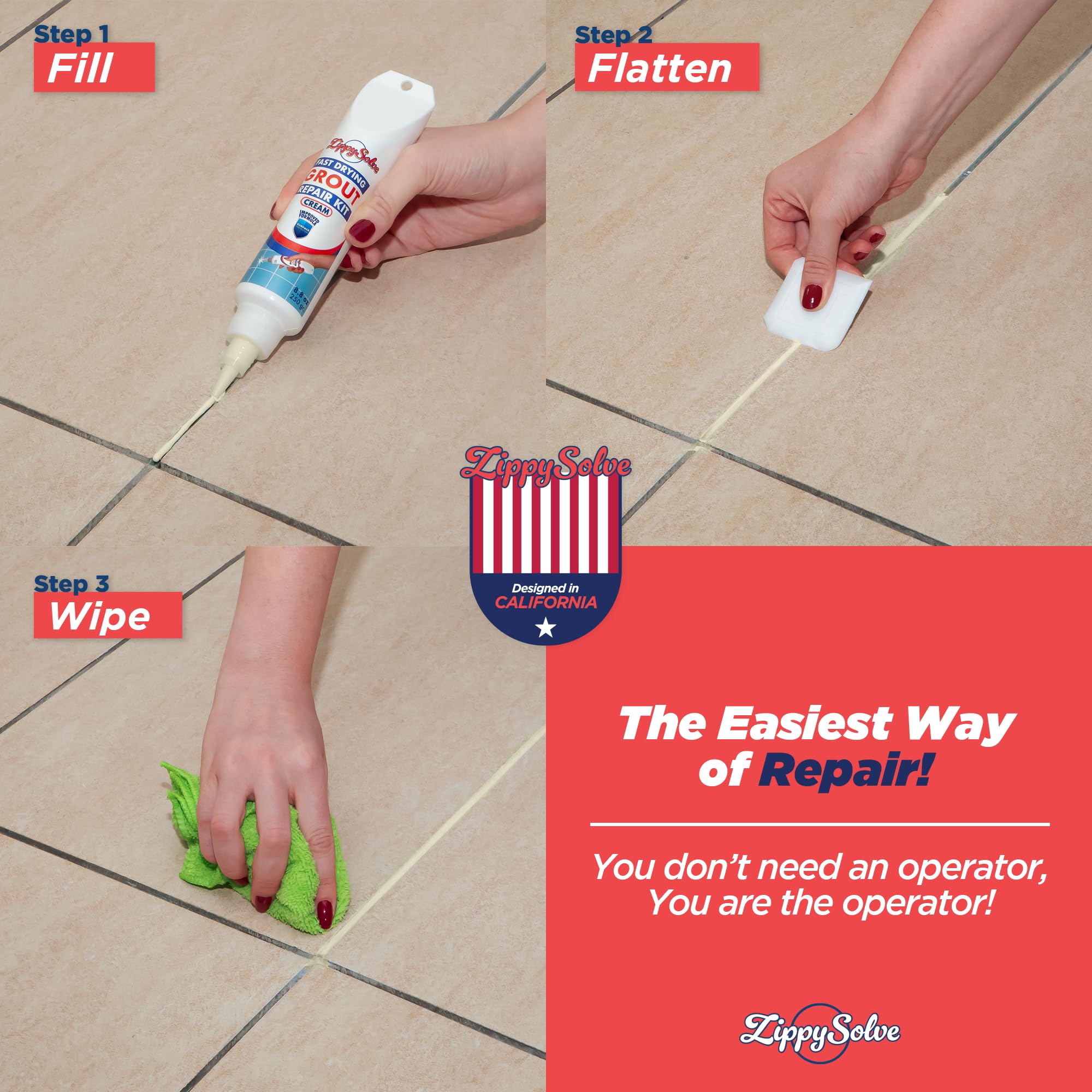 Tile Grout Repair Kit (8.8 Ounce)