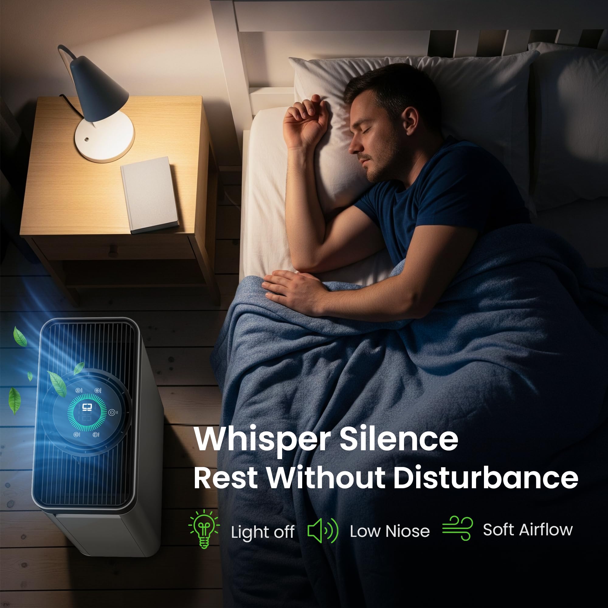 Air Purifier for Home Dorm Room up to 1110 ft²