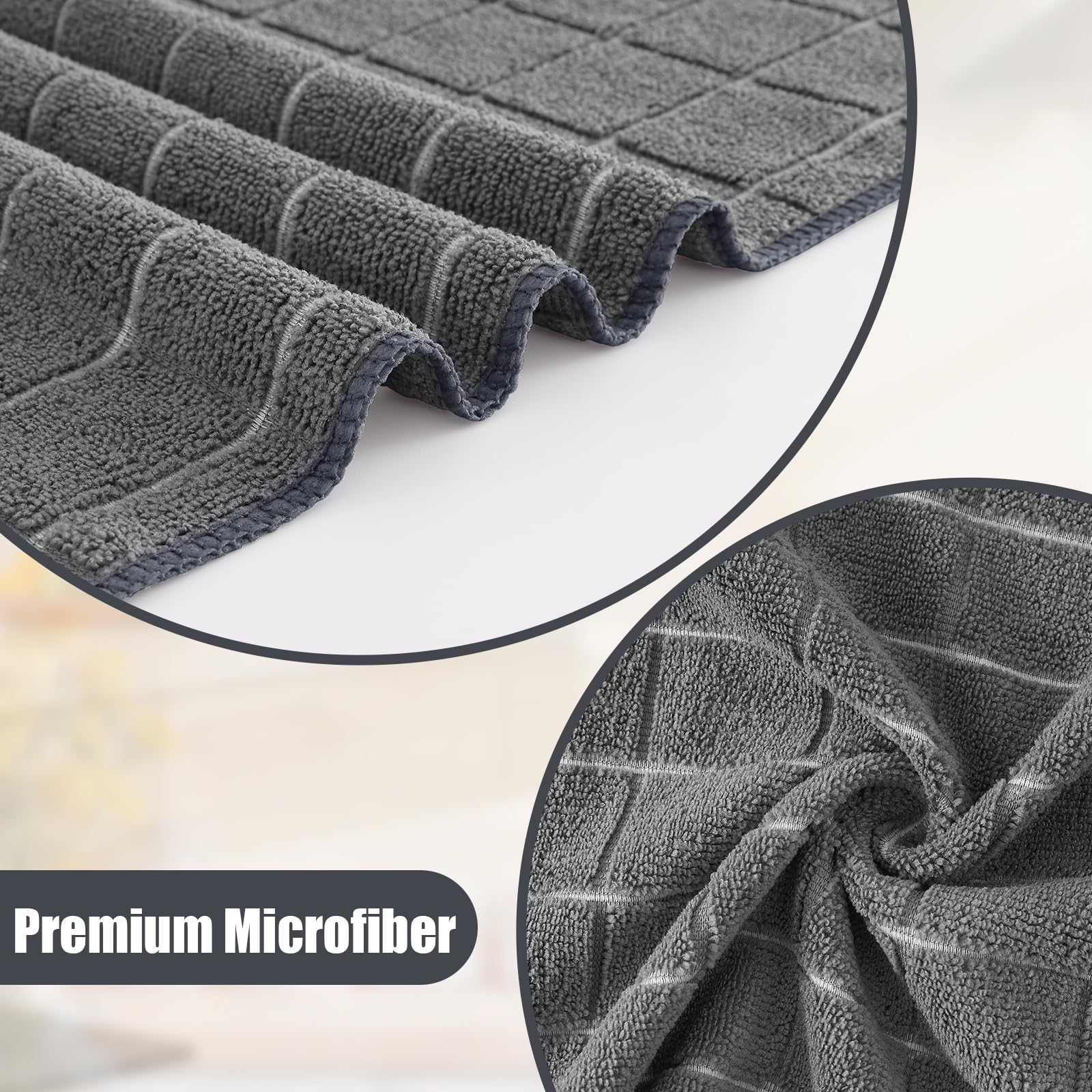 Microfiber Kitchen Towels and Dishcloths Sets (16 Count)