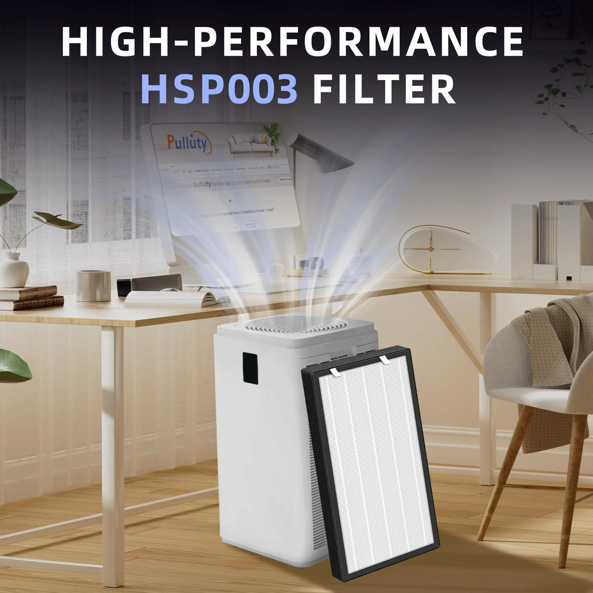 HSP003 True HEPA Filter Replacements for Hathaspace Air Purifier Filters HSP003