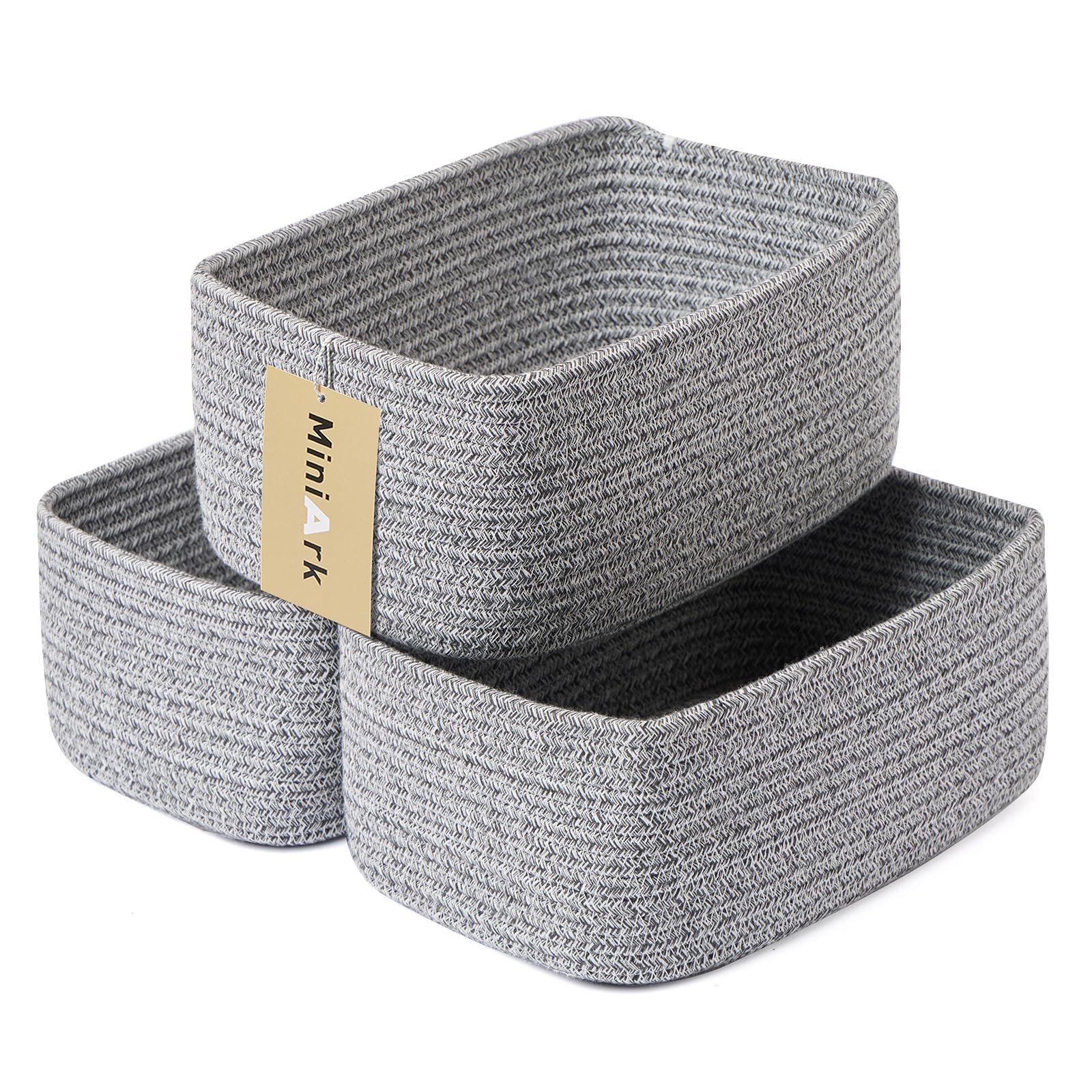 Small Storage Baskets for Organizing (3 Count)