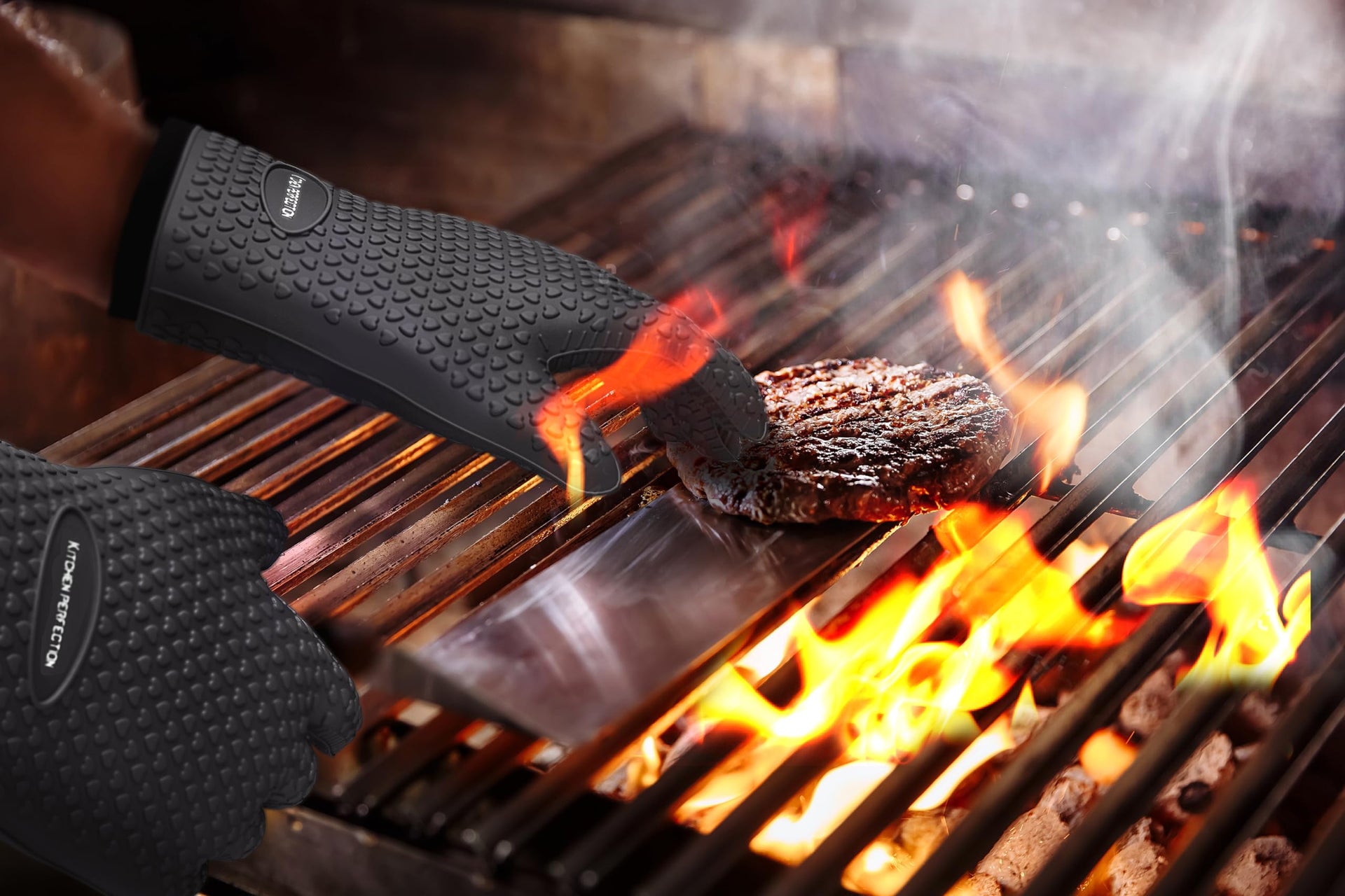 S Silicone Smoker BBQ Gloves (2 Count)