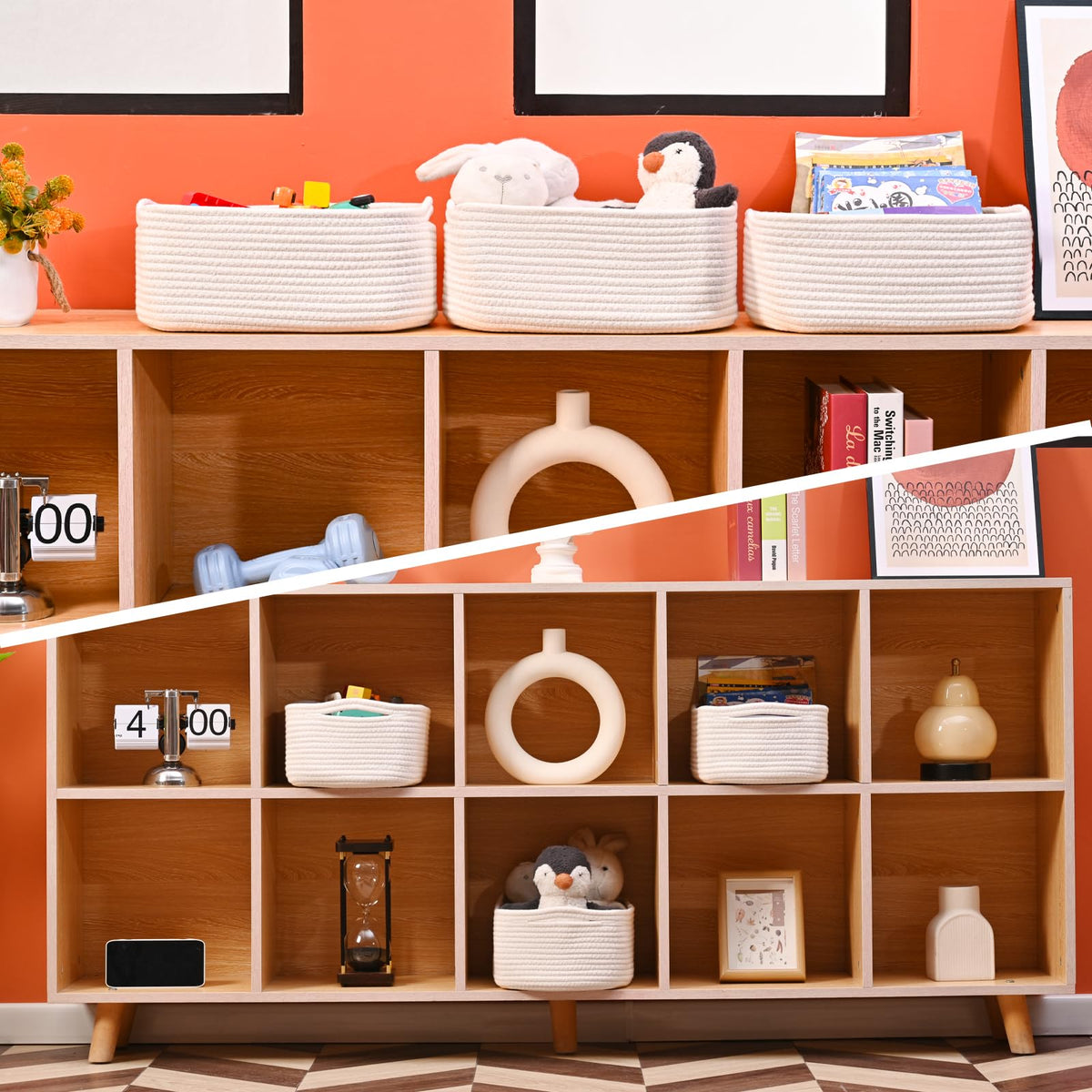 Small Storage Baskets for Organizing (3 Count)