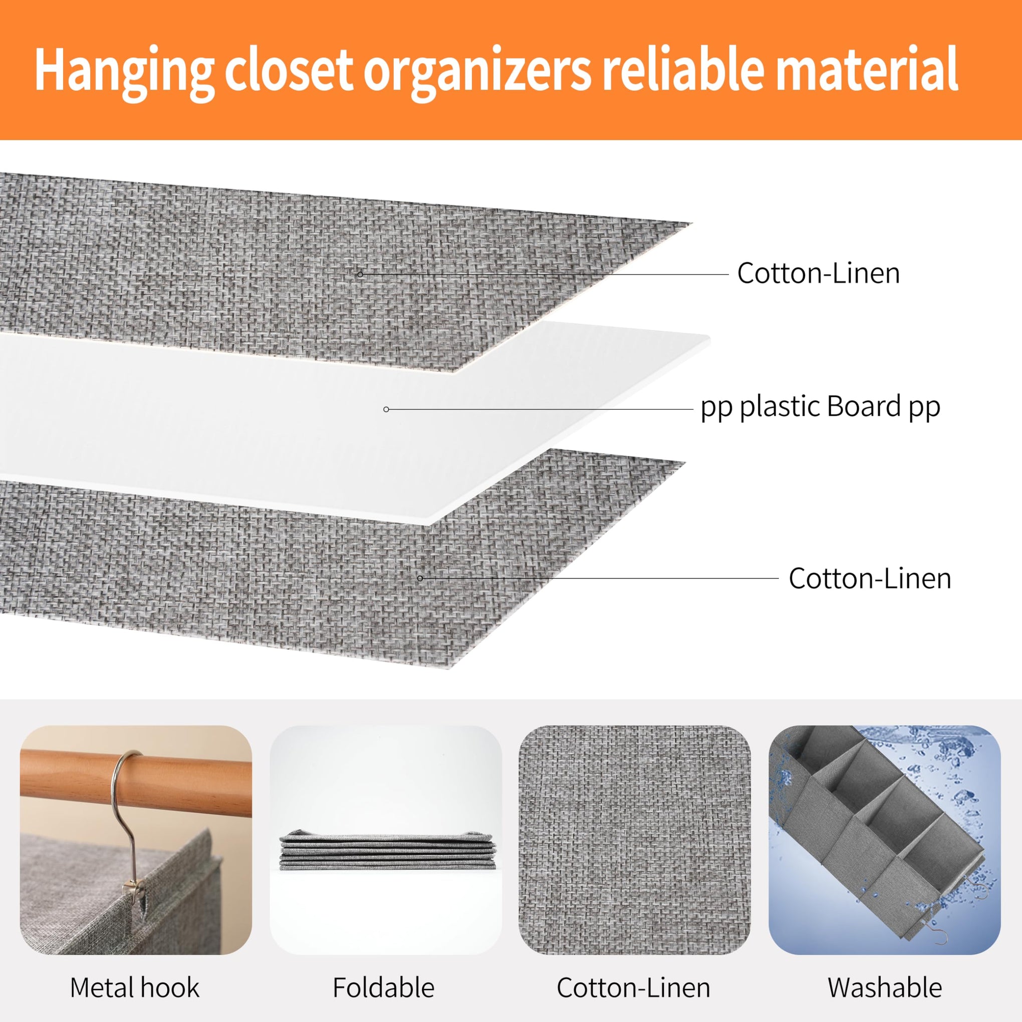 Large Hanging Sweater Organizer for Closet