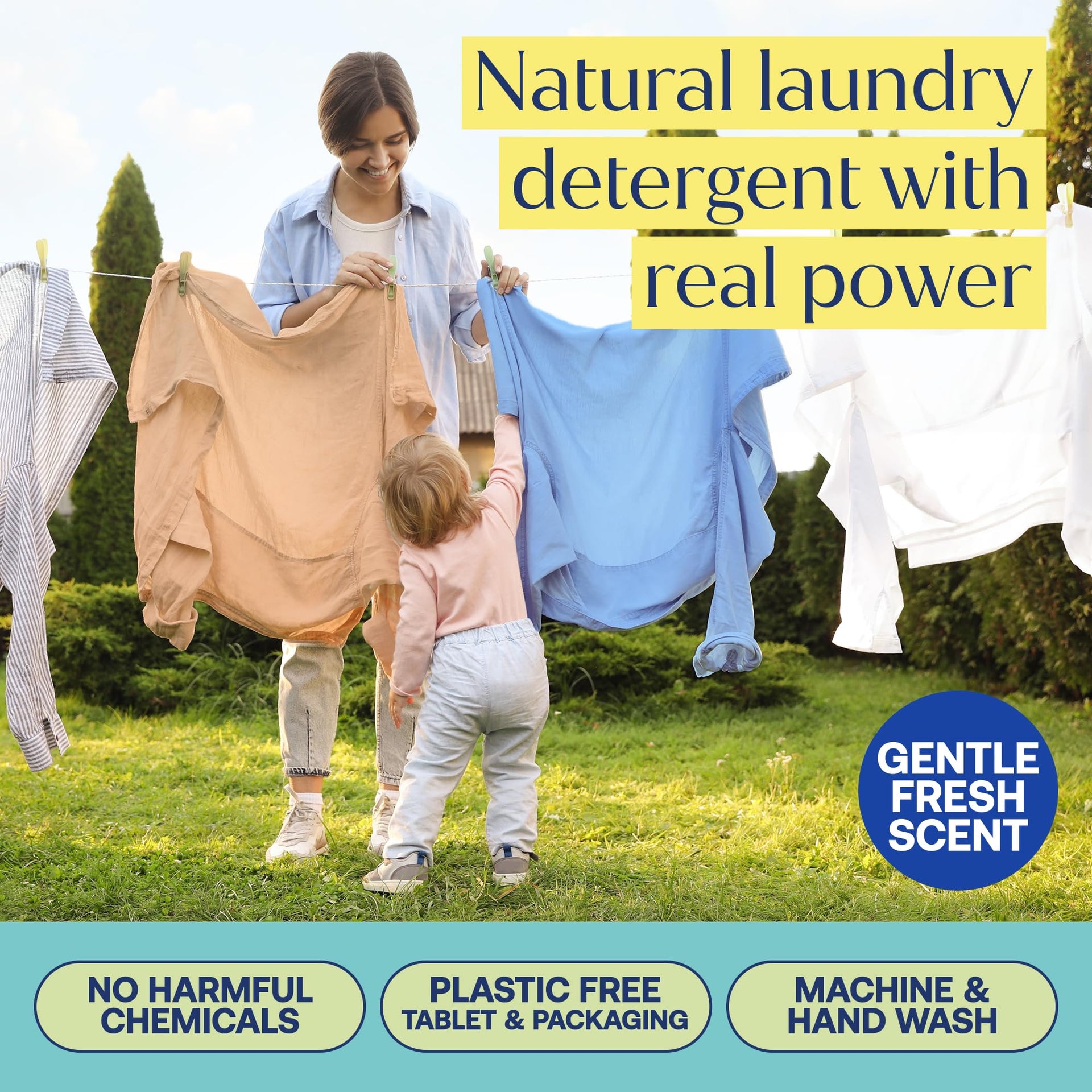 Plastic Free Laundry Detergent Tablets (60 Count)