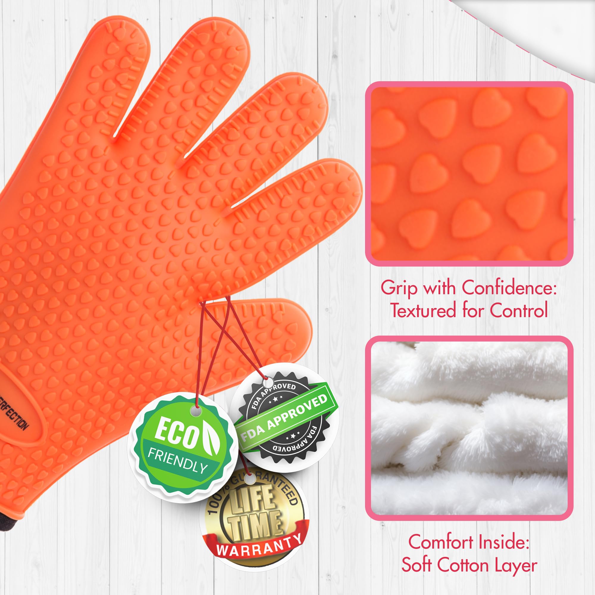 Silicone Smoker BBQ Gloves (2 Count)