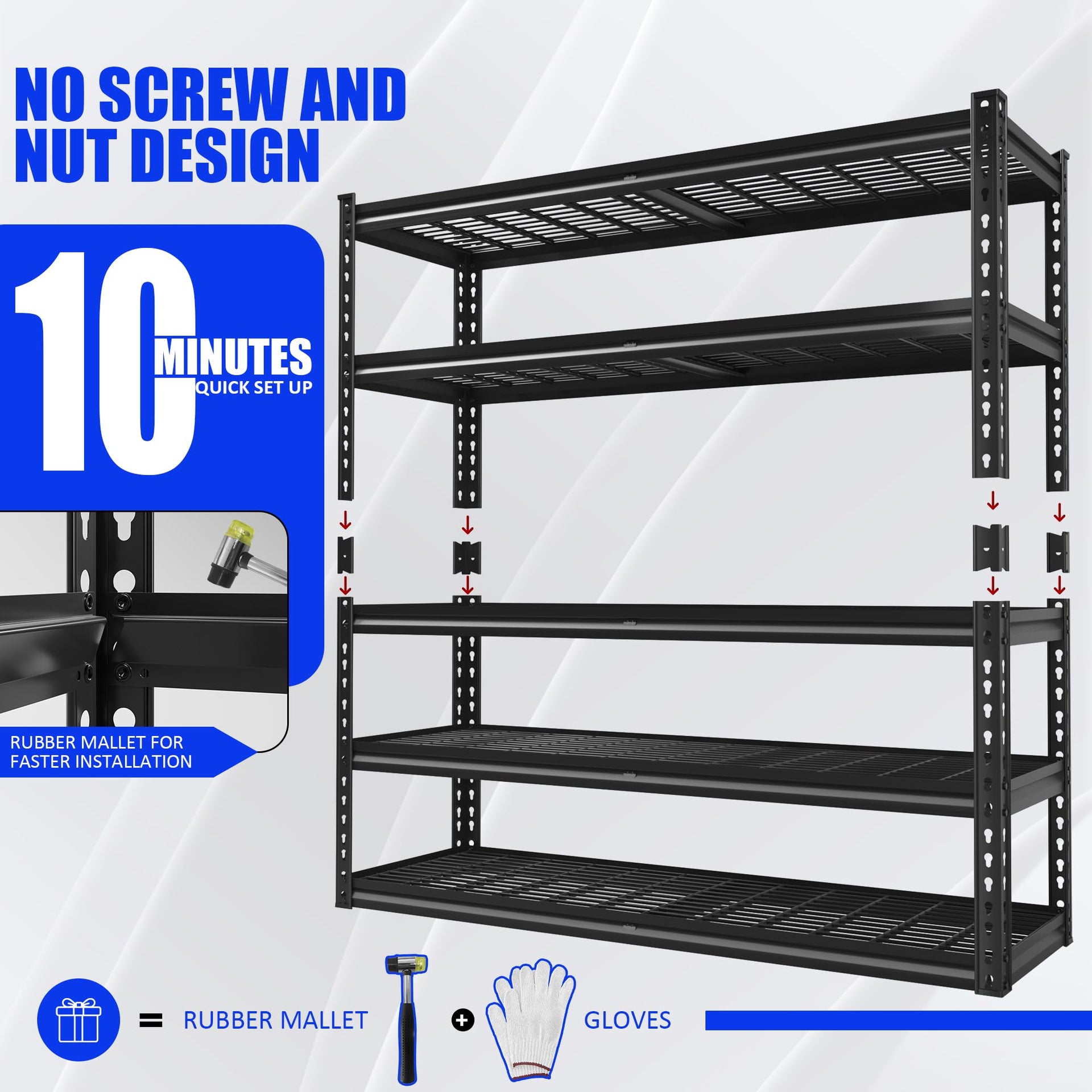 48" W Garage Shelves 5