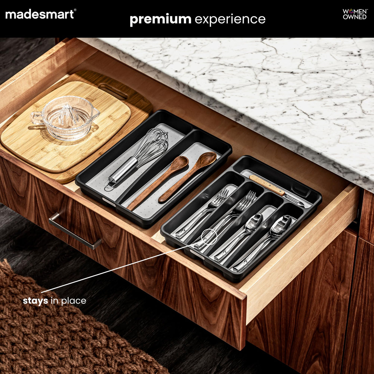 Classic 5 Compartment Compact Silverware Tray