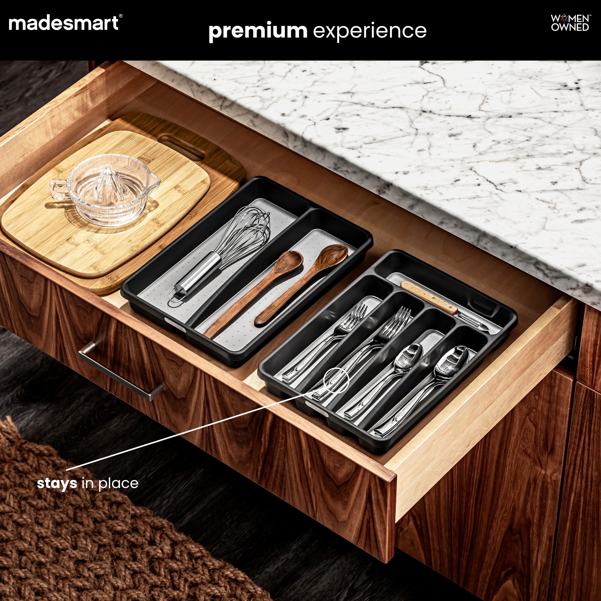 Classic 5 Compartment Compact Silverware Tray
