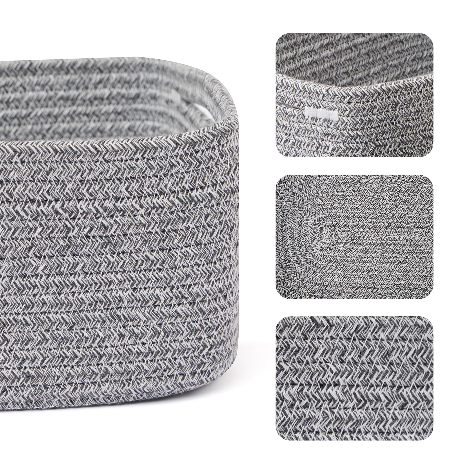 Small Storage Baskets for Organizing (3 Count)