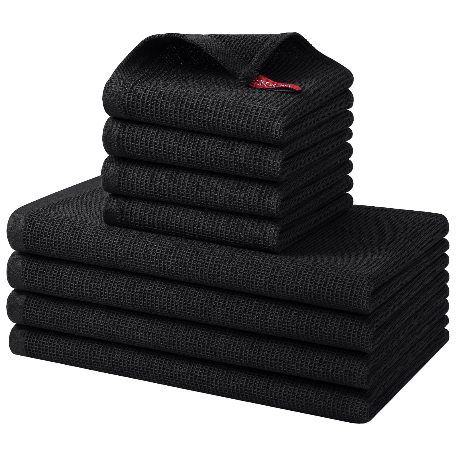 100% Cotton Kitchen Towels and Dishcloths Set (8 Count)