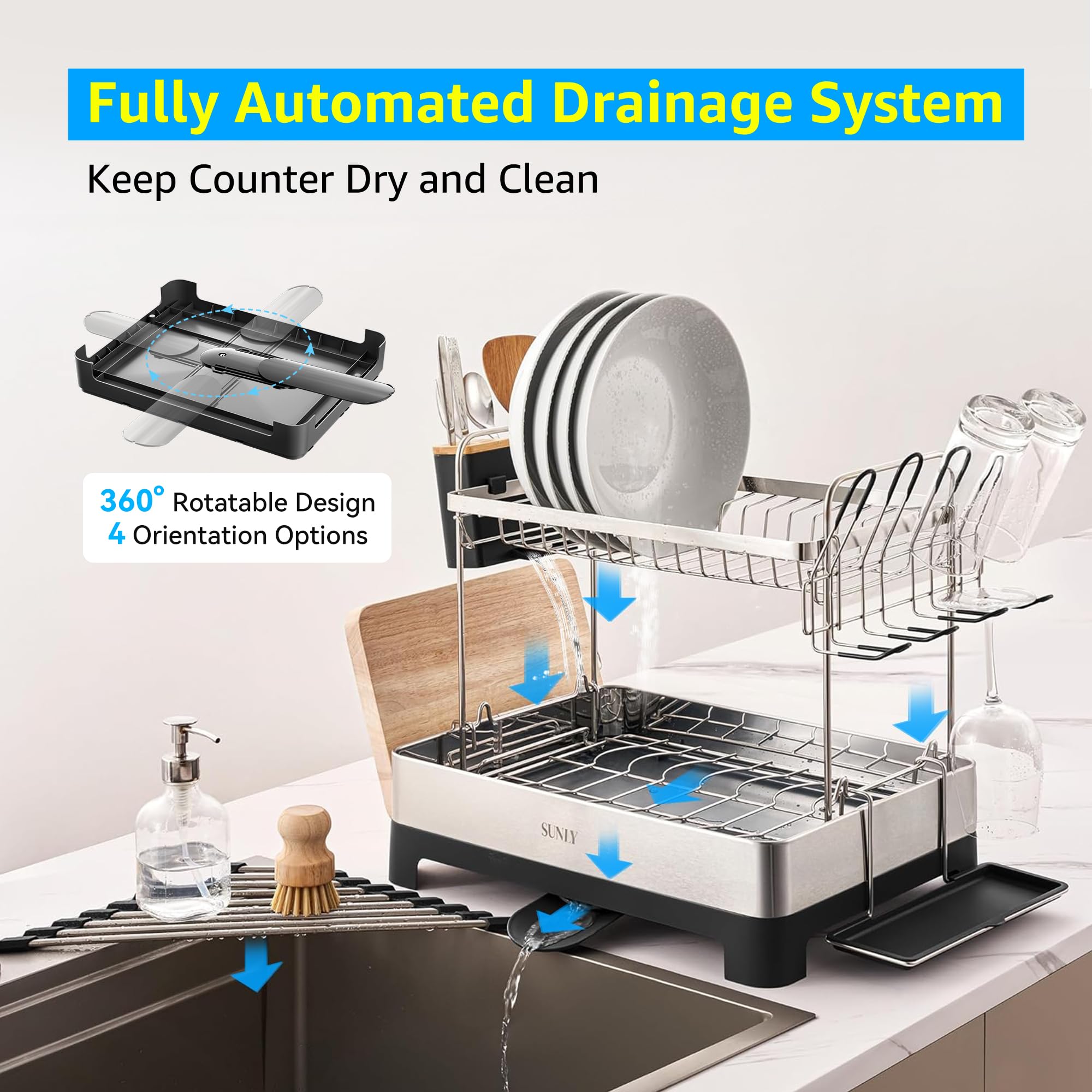 2 Tier Dish Drying Rack