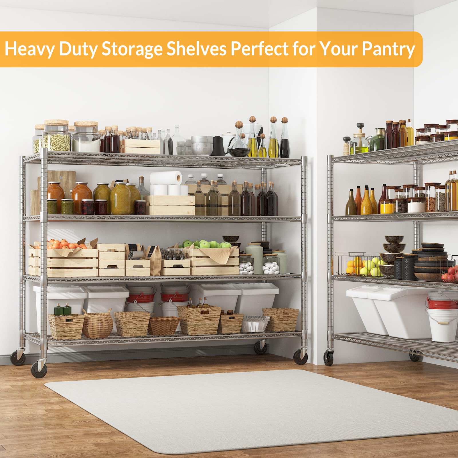 Storage Shelves with Wheels