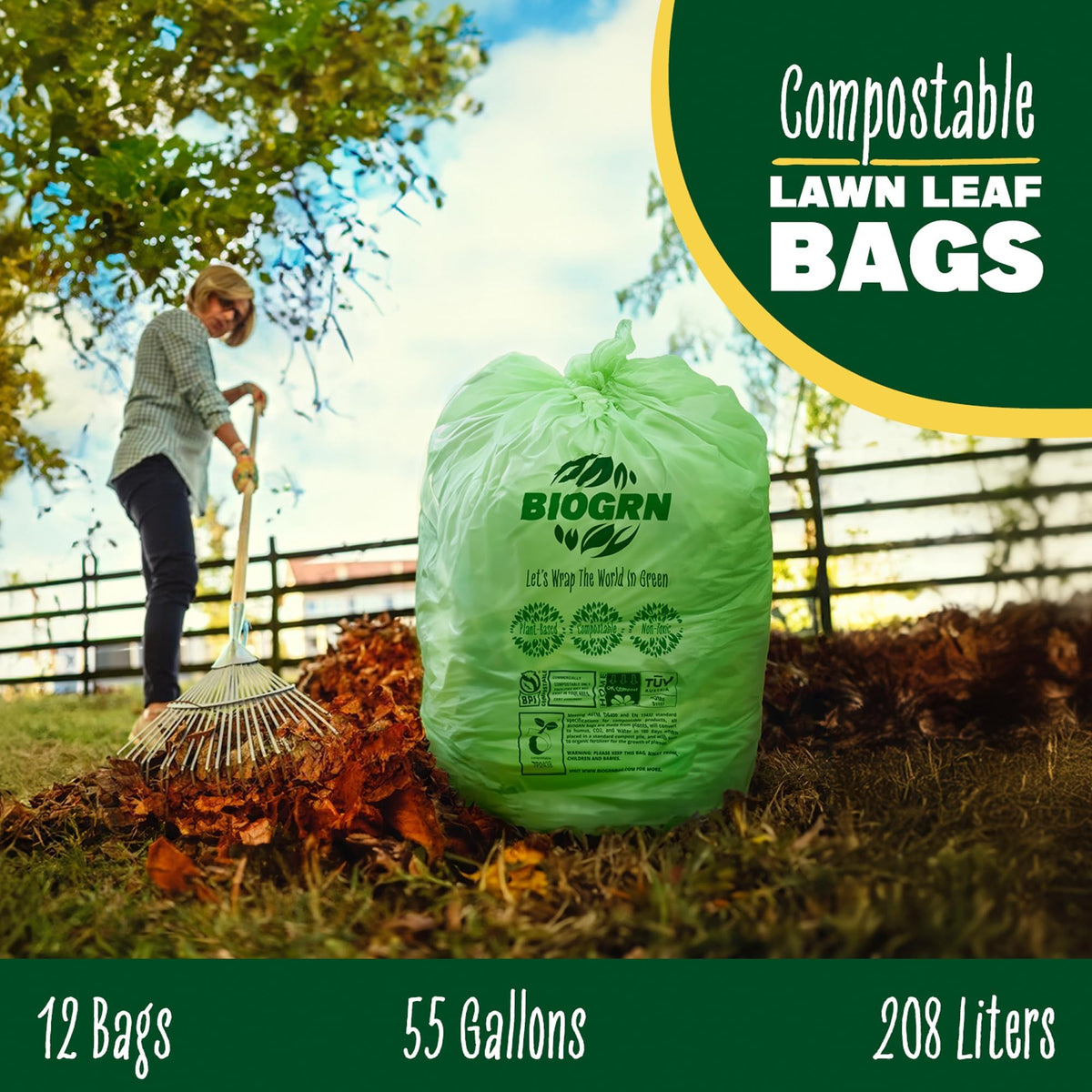 50 55 Gallon Compost Bags (12 Count)