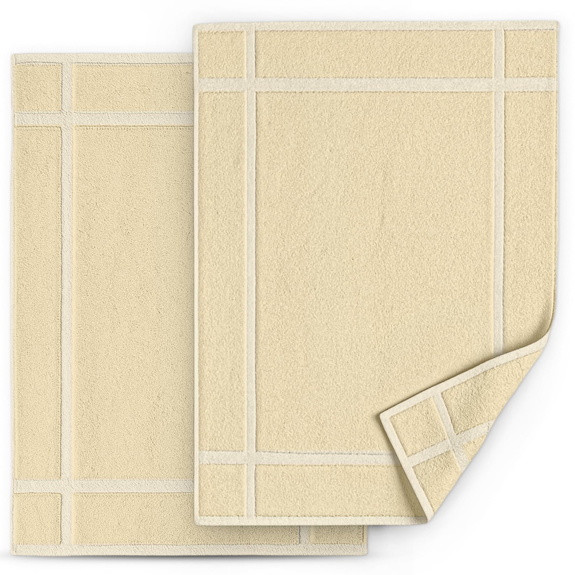 Pack of 2 100% Cotton Bath Mat 18x25 inches (2 Count)