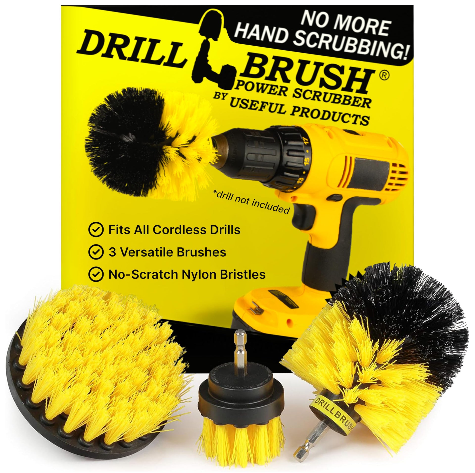 Drill Brush Attachment Set for Bathroom - ModHome Supplies