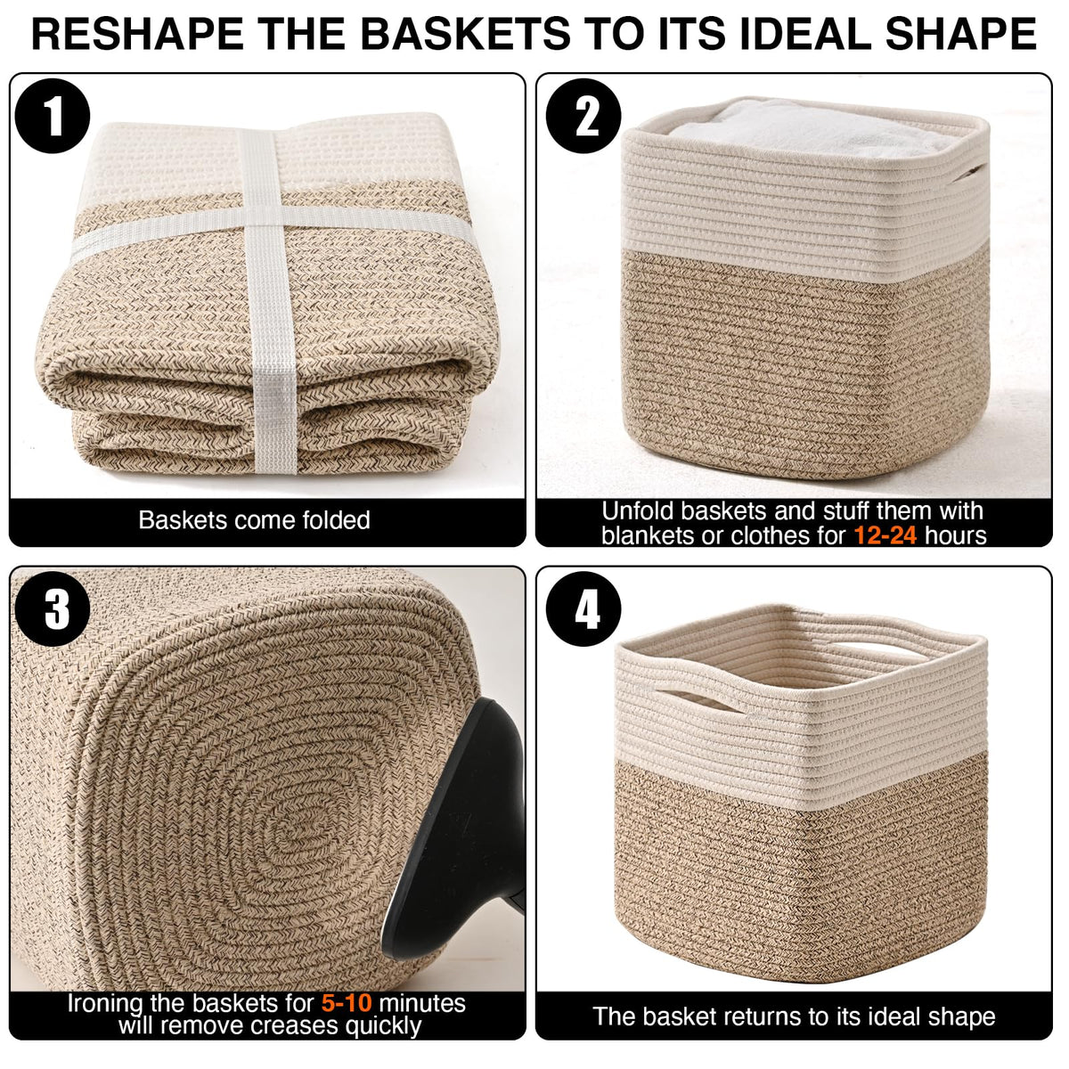 11 Inch Cube Storage Bins (3 Count)
