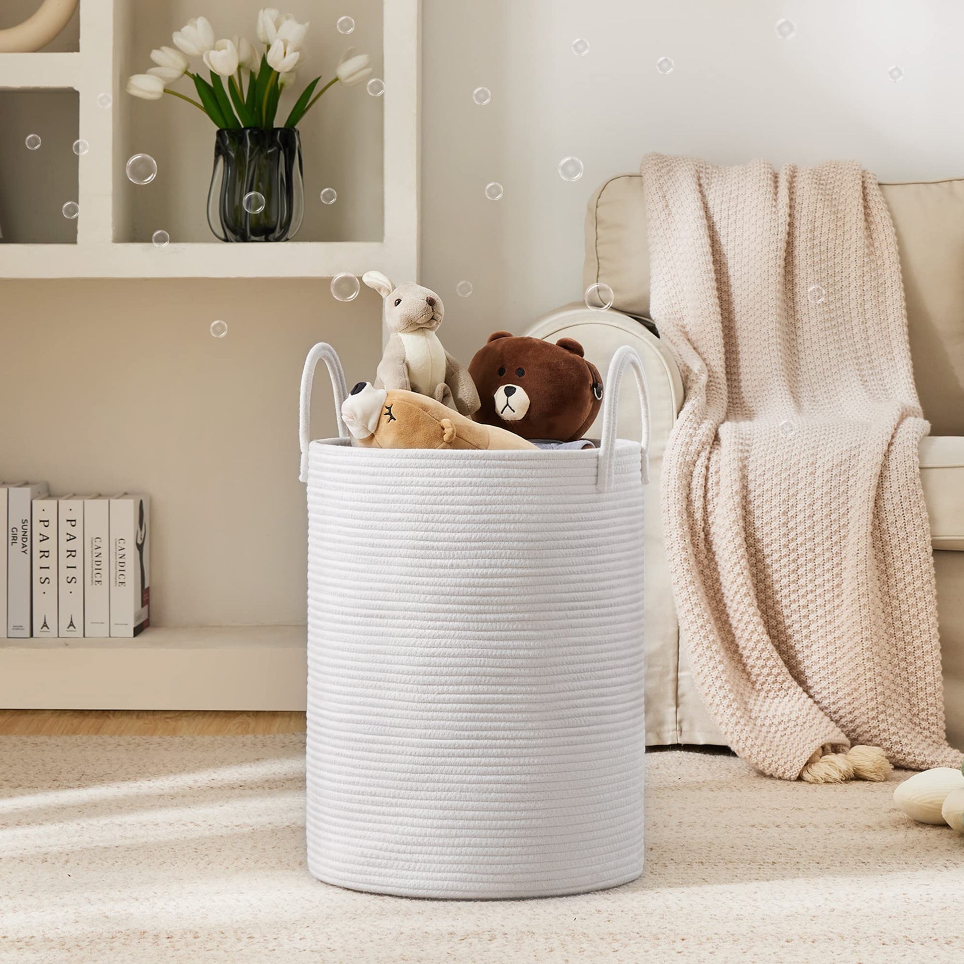 Woven Rope Laundry Hamper Basket by YOUDENOVA - ModHome Supplies