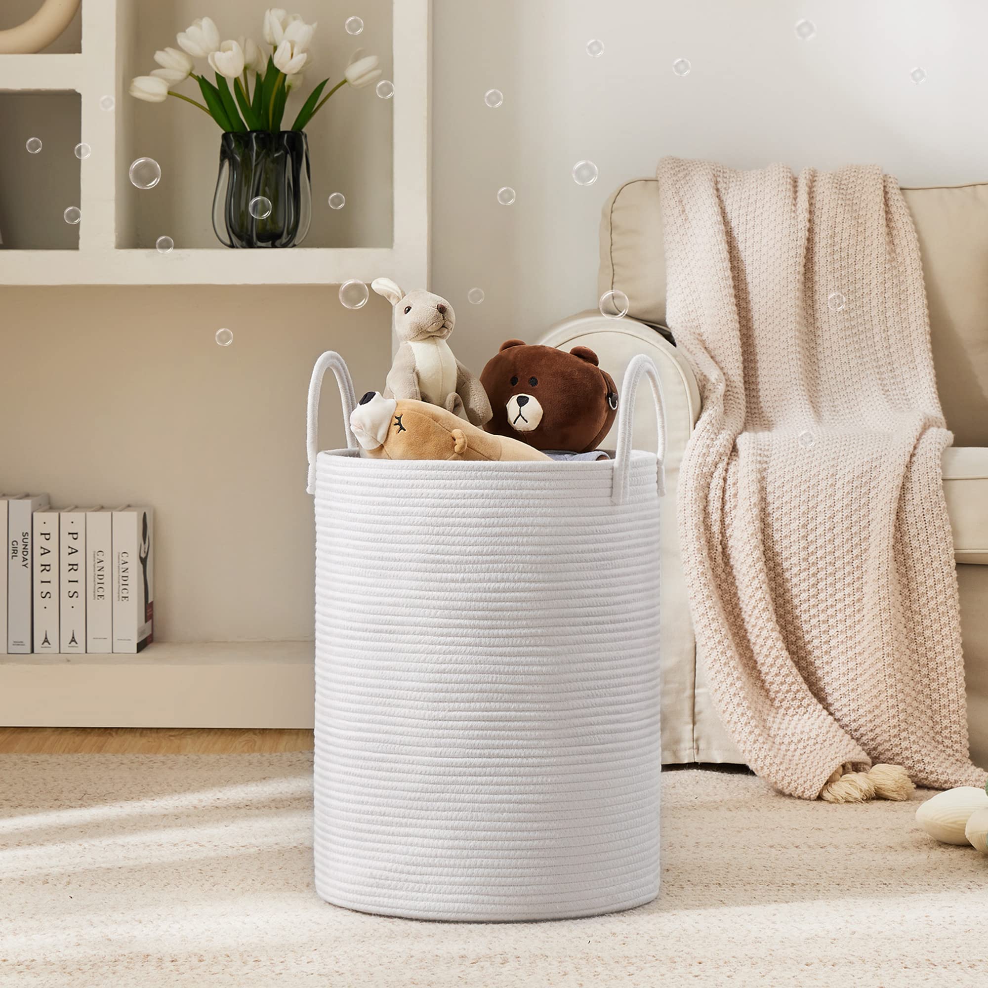 Woven Rope Laundry Hamper Basket by YOUDENOVA - ModHome Supplies