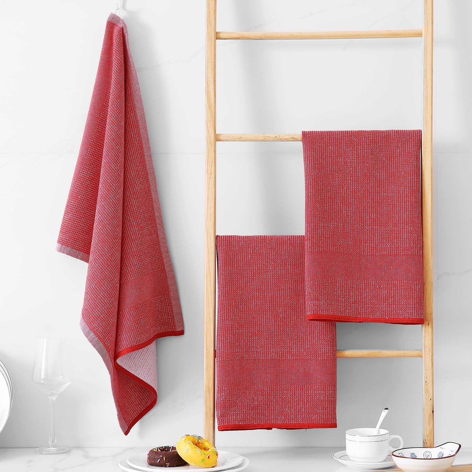 380 GSM Cotton Premium Kitchen Towels 8 Pack (8 Count)