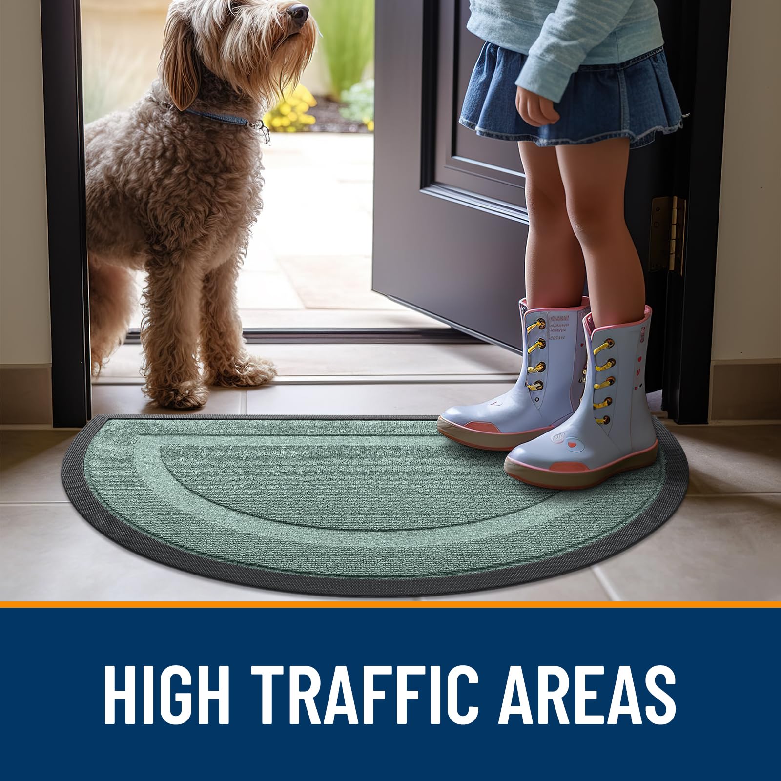 Half Circle Front Door Mat Outside 47x23 All