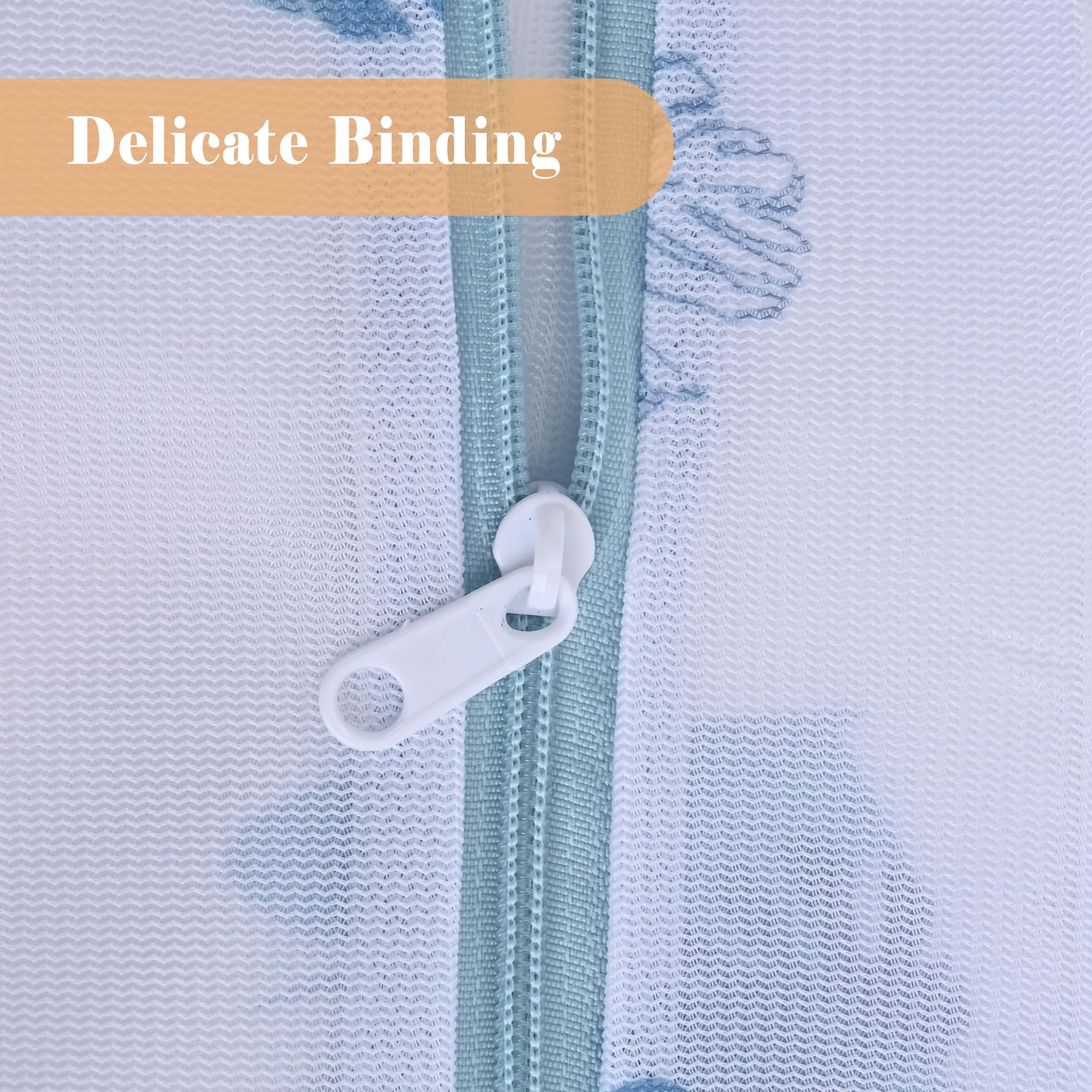 Durable Mesh Zipper Laundry Bags Machine Wash (5 Count)