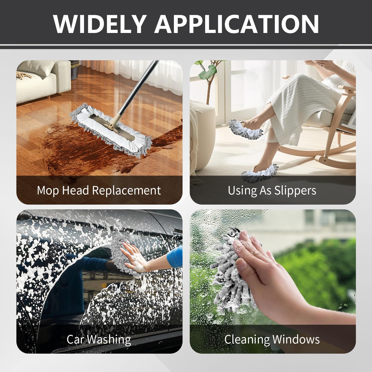 Mop Slippers Socks Floor Cleaning (5.2911 Ounce)