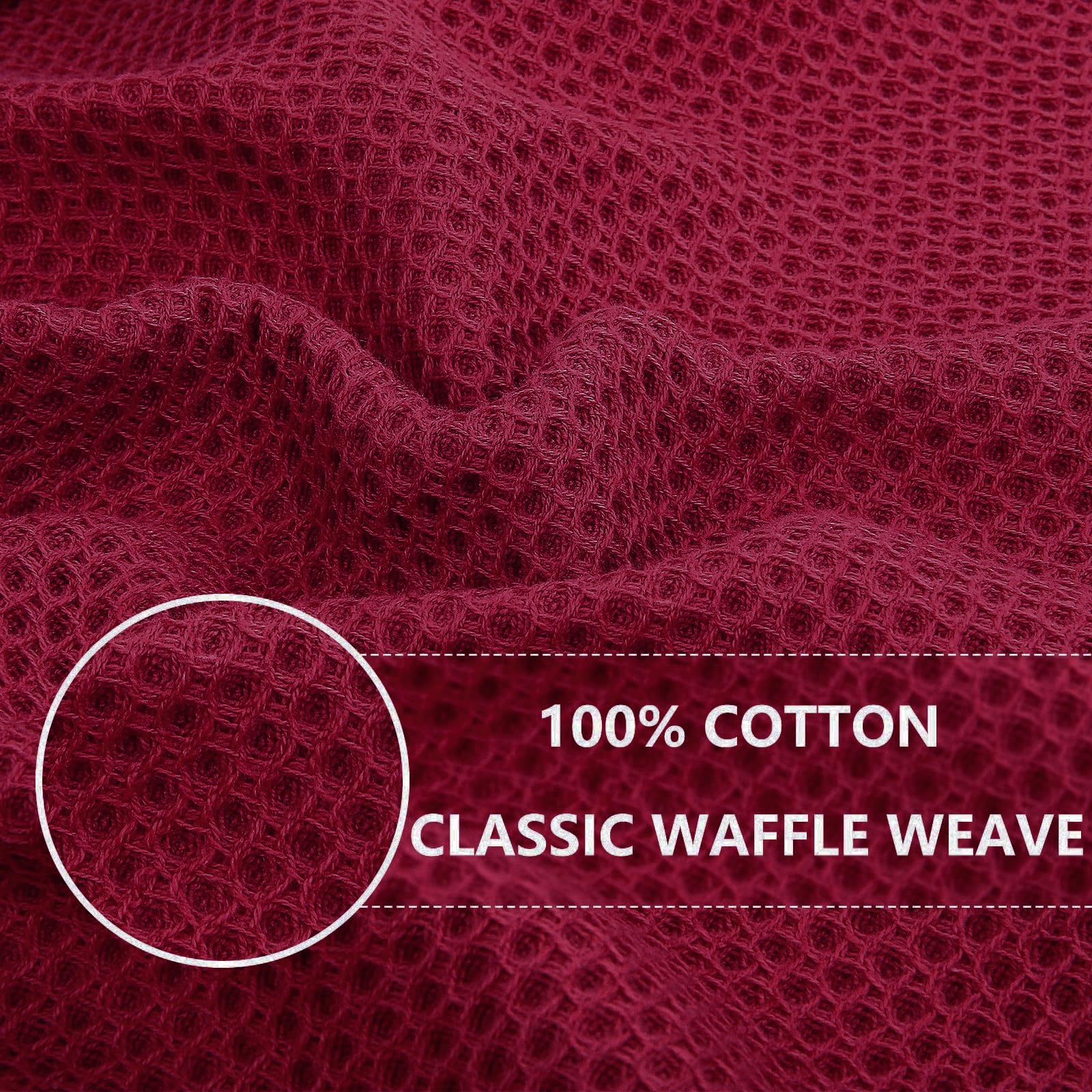 100% Cotton Waffle Weave Kitchen Dish Cloths 6 (6 Count)