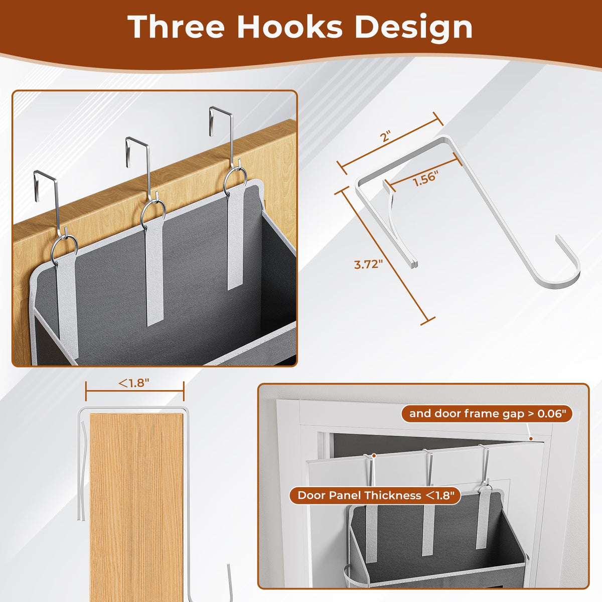 2 Pack 5 Tier Over The Door Organizer Space (2 Count)