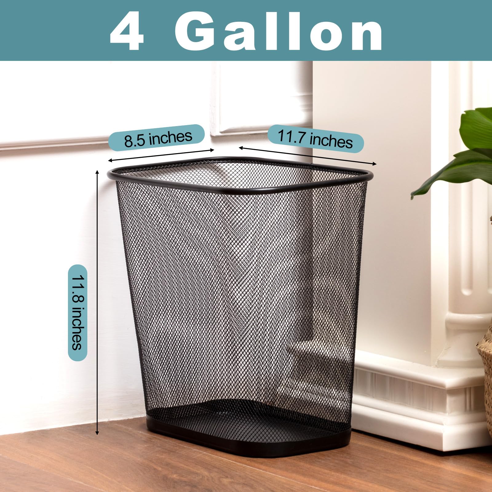 1 Pcs Black Mesh Trash Cans Bulk