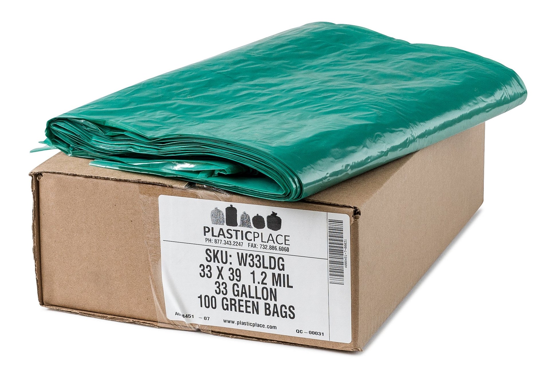 31 33 Gallon Trash Bags │ 1.2 Mil │ Heavy Duty Garbage Can Liners │ 33" x 39" (100 Count)