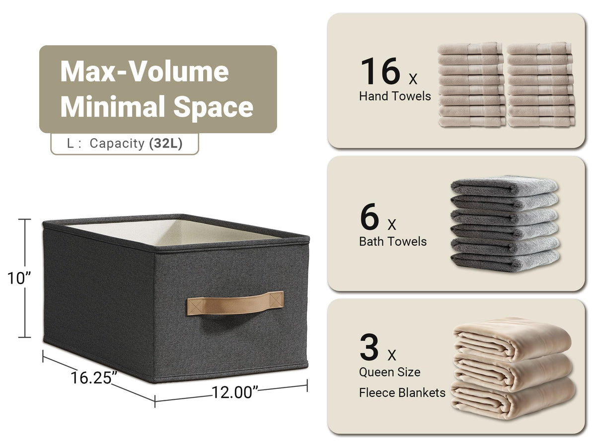 3 Pack Closet Storage Bins (3 Count)