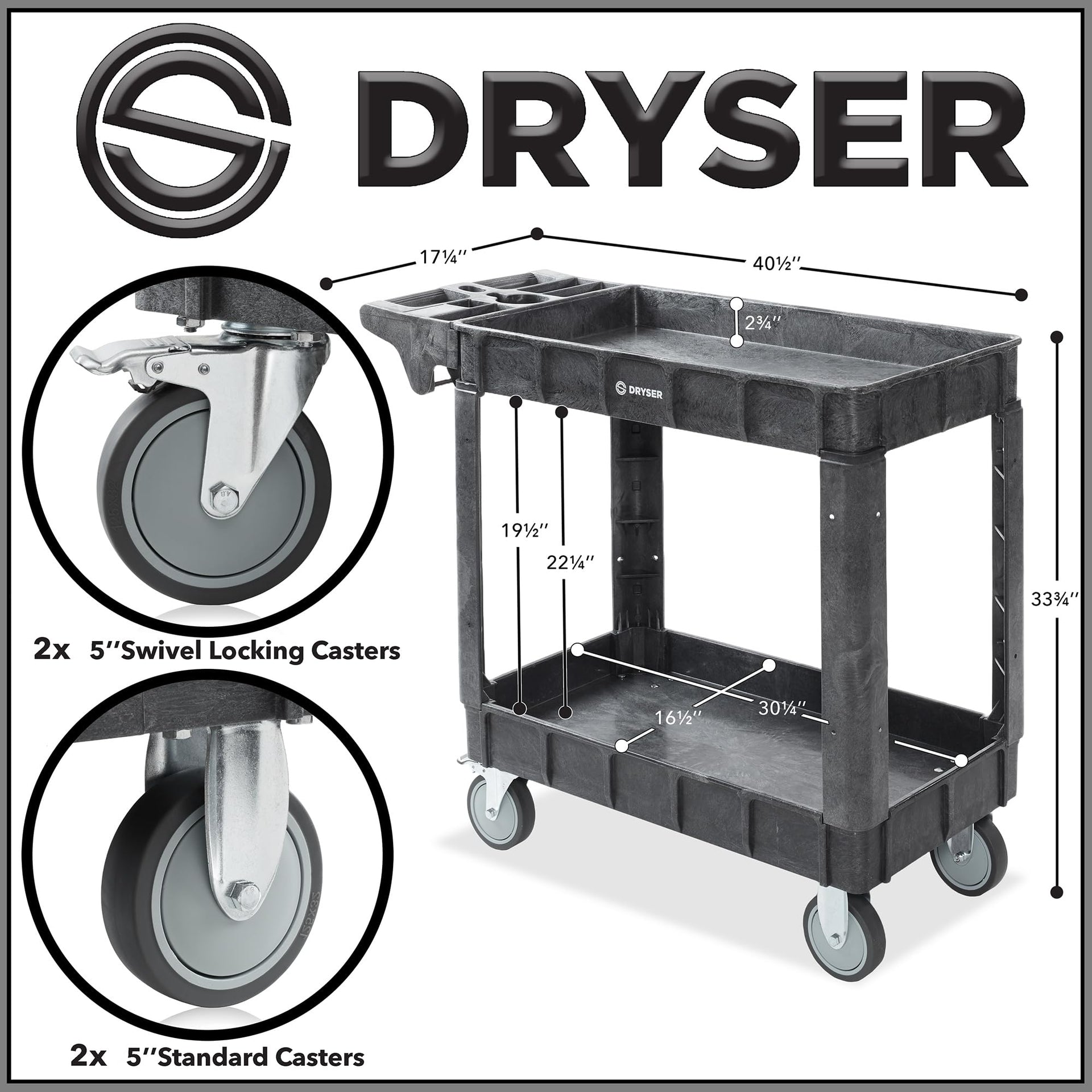 Utility Cart with Wheels