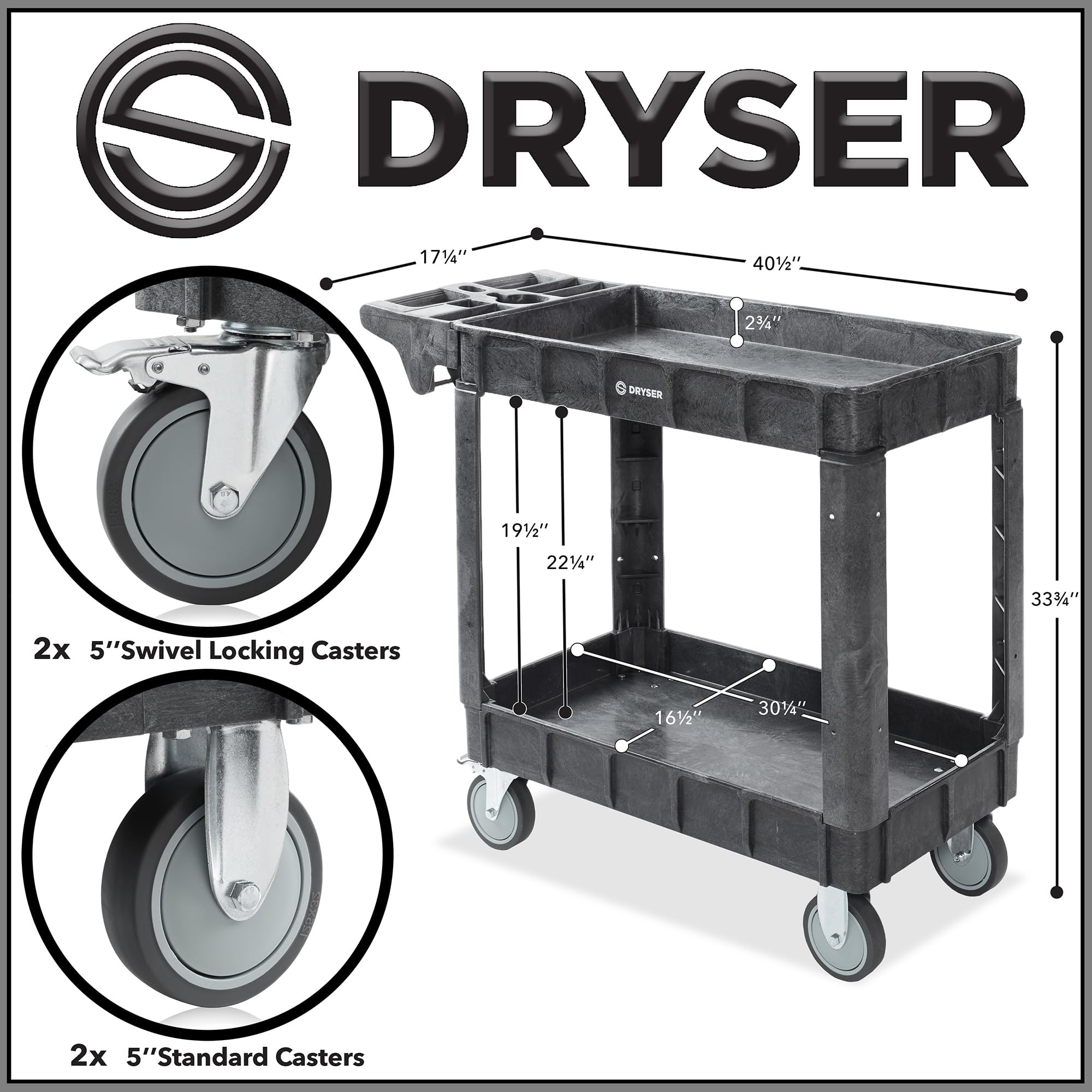 Utility Cart with Wheels