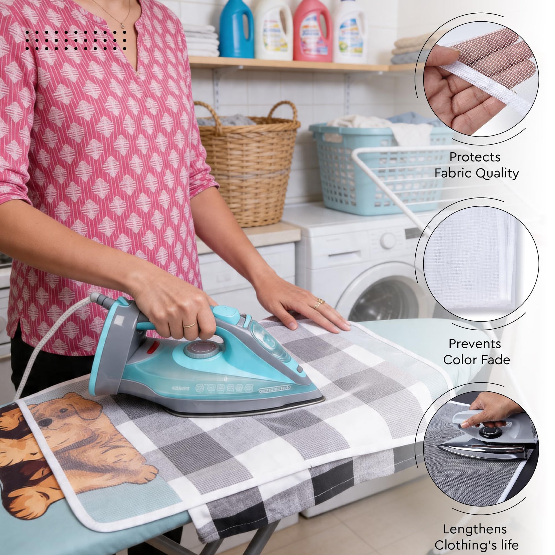 Padded Ironing Board Cover and Pad 42"x14" Tommy