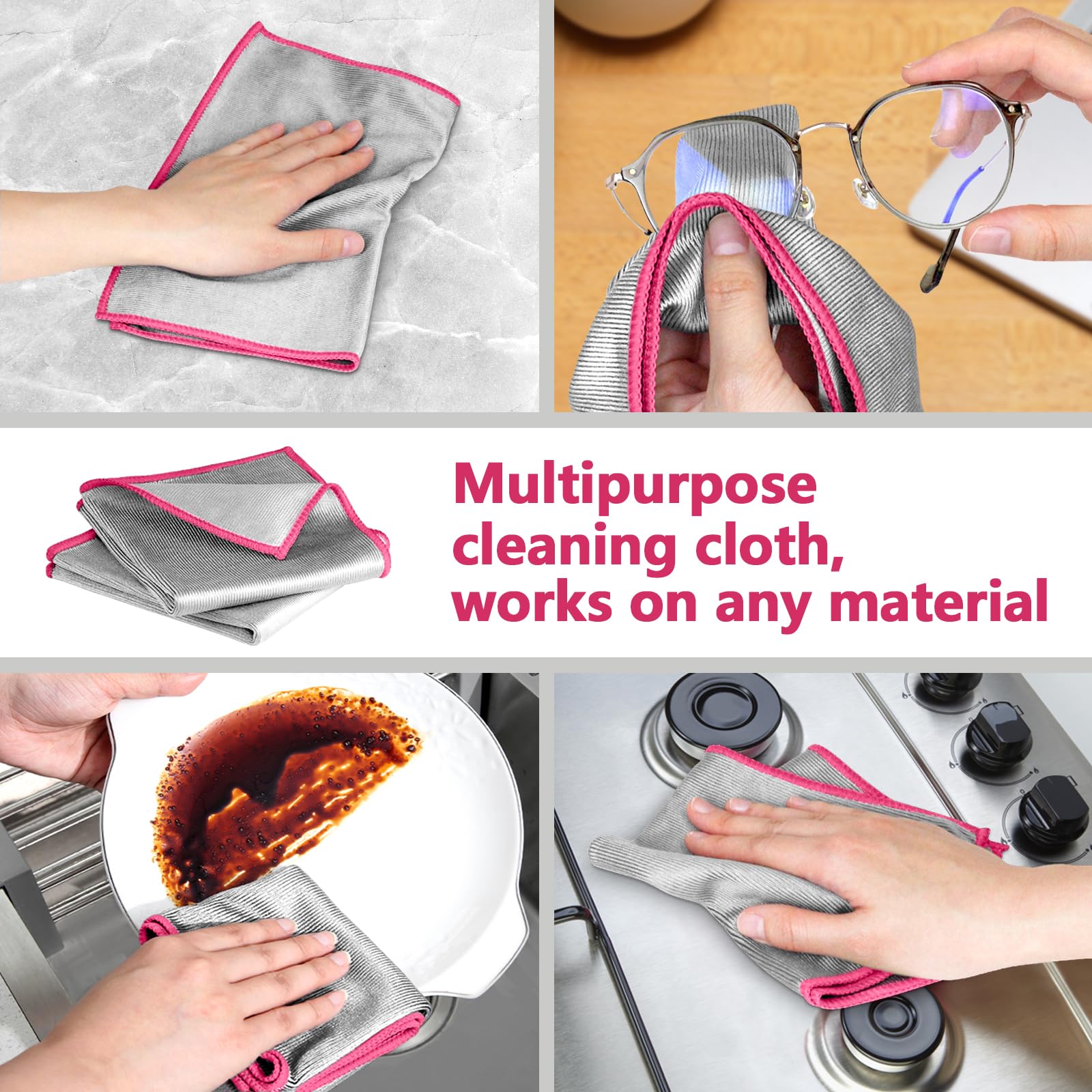 Glass Polishing Streak Free Miracle Cleaning Cloth (6 Count)