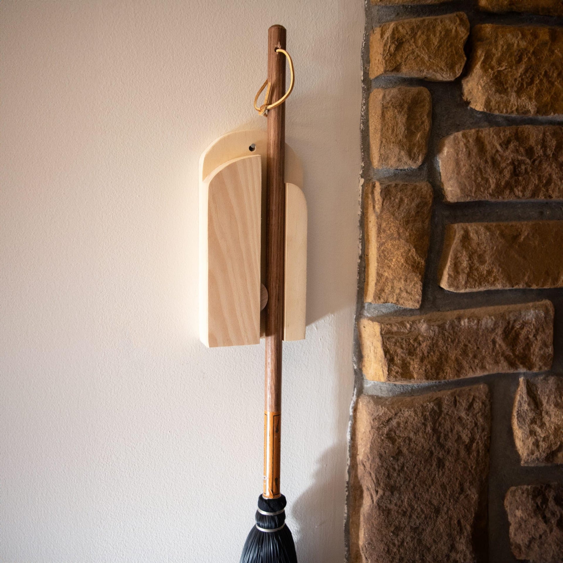 Amish Handcrafted Broom Holder