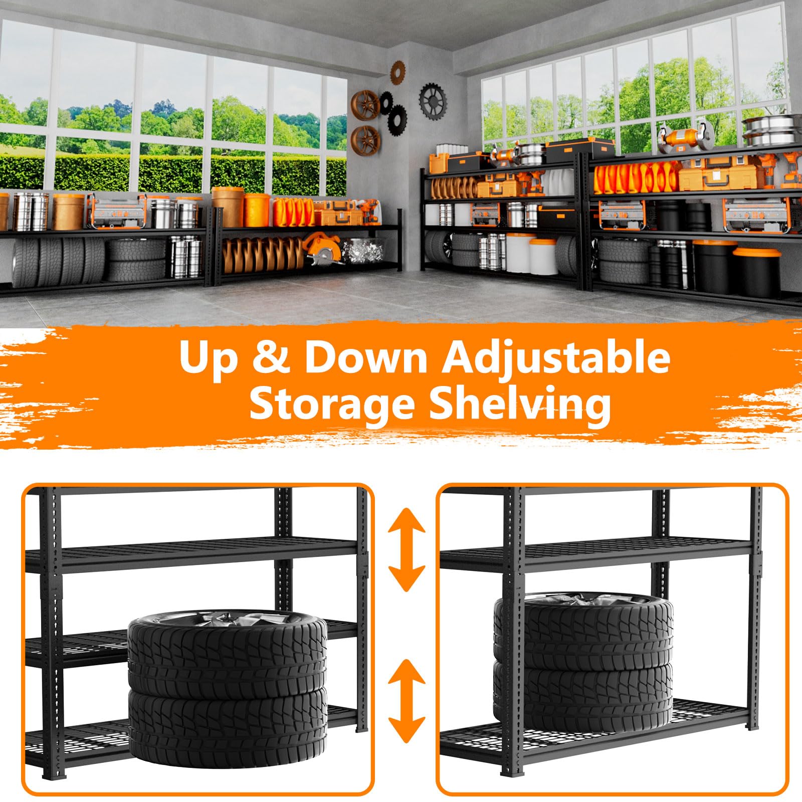 Storage Shelves Heavy Duty 4 PCS (4 Count)