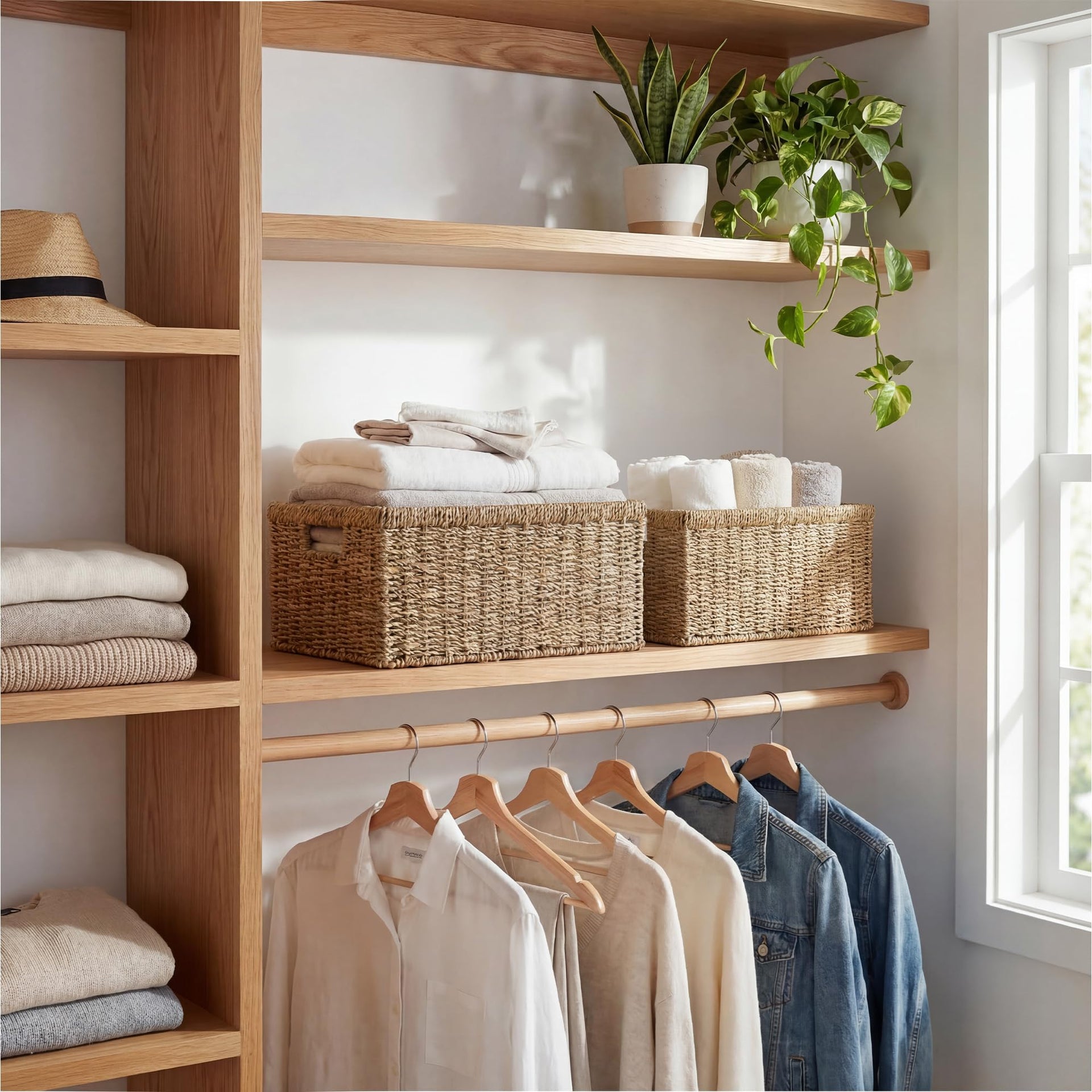 Wicker Storage Baskets (2 Count)