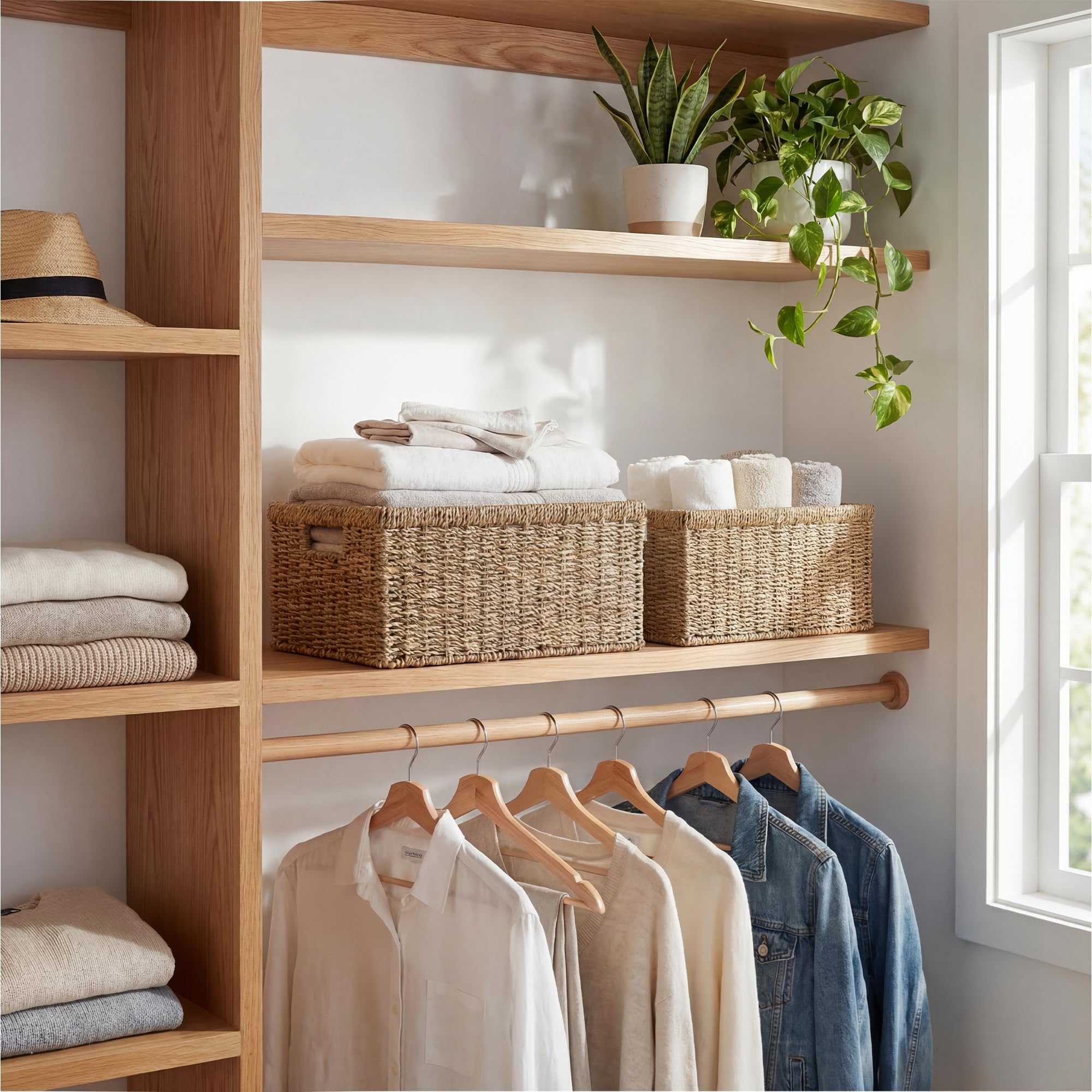 Wicker Storage Baskets (2 Count)