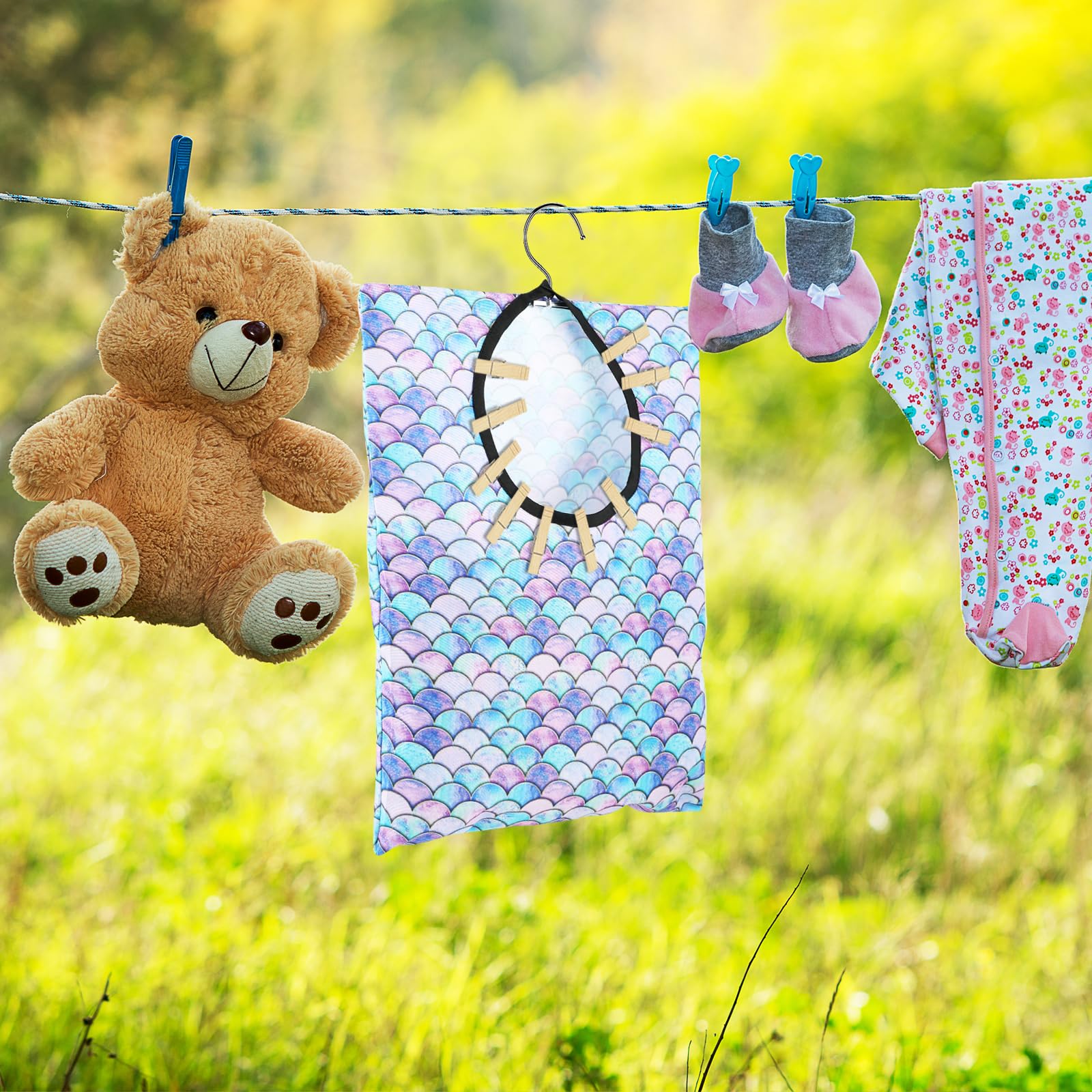 2 Pcs Summer Clothes Pin Bag