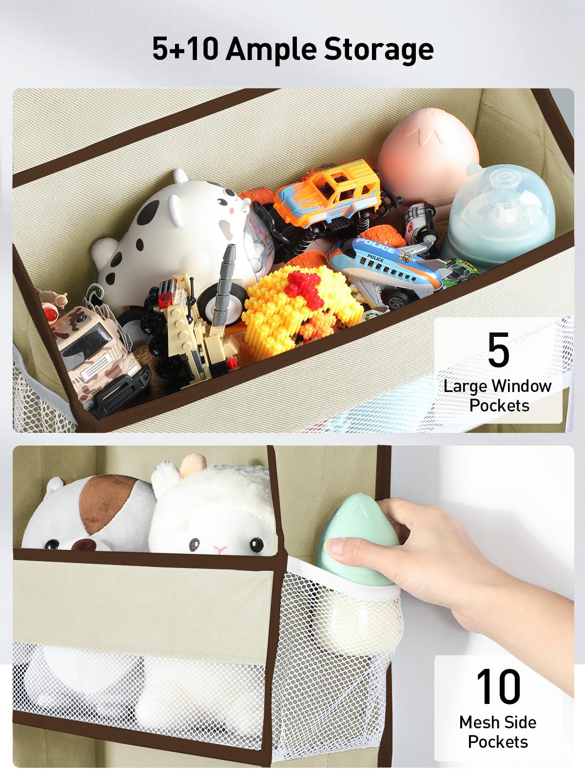 1 Pc 5 Tier Over the Door Organizer with 15 Pockets