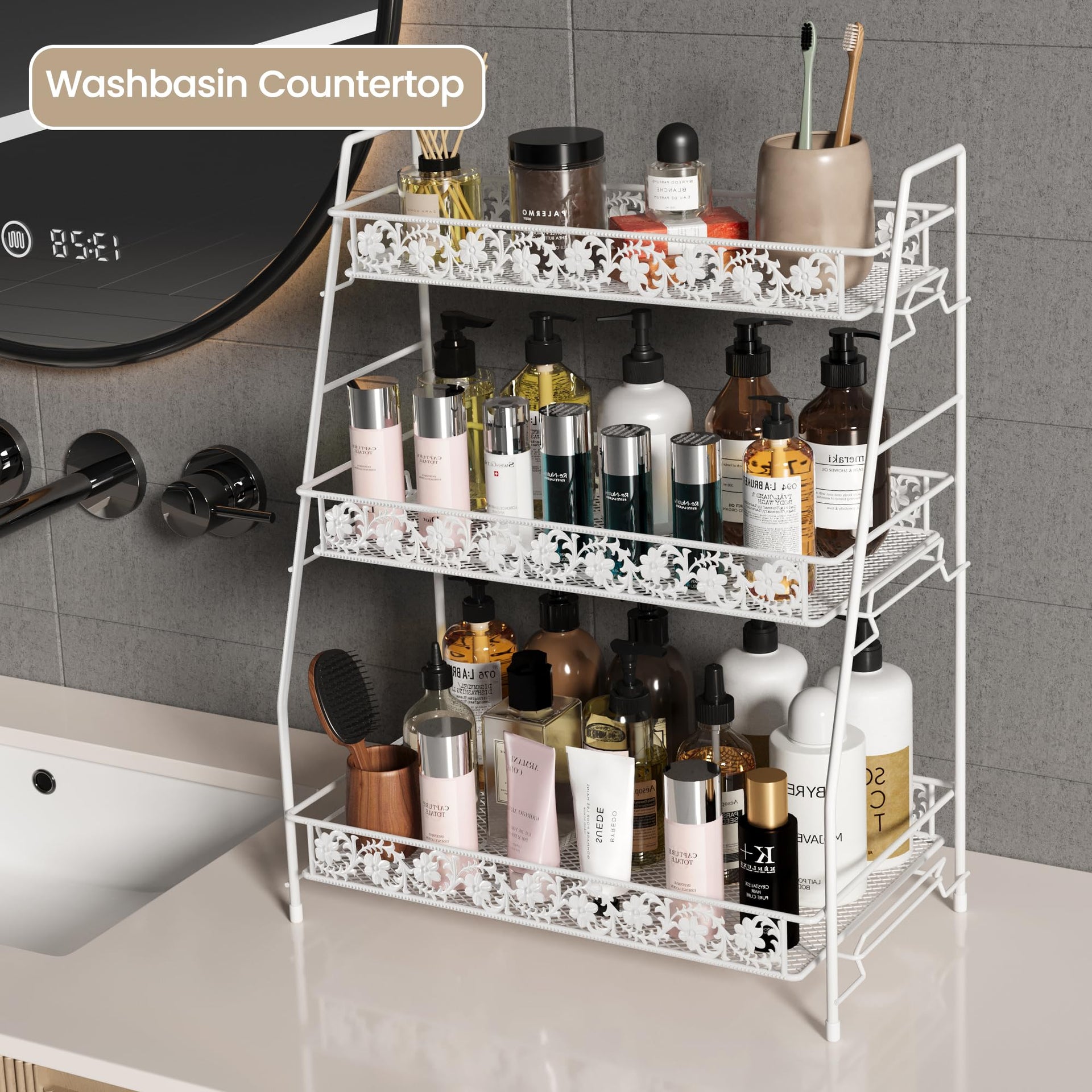 3 Tier Shelf Storage Rack Organizer for Countertop Spice Racks