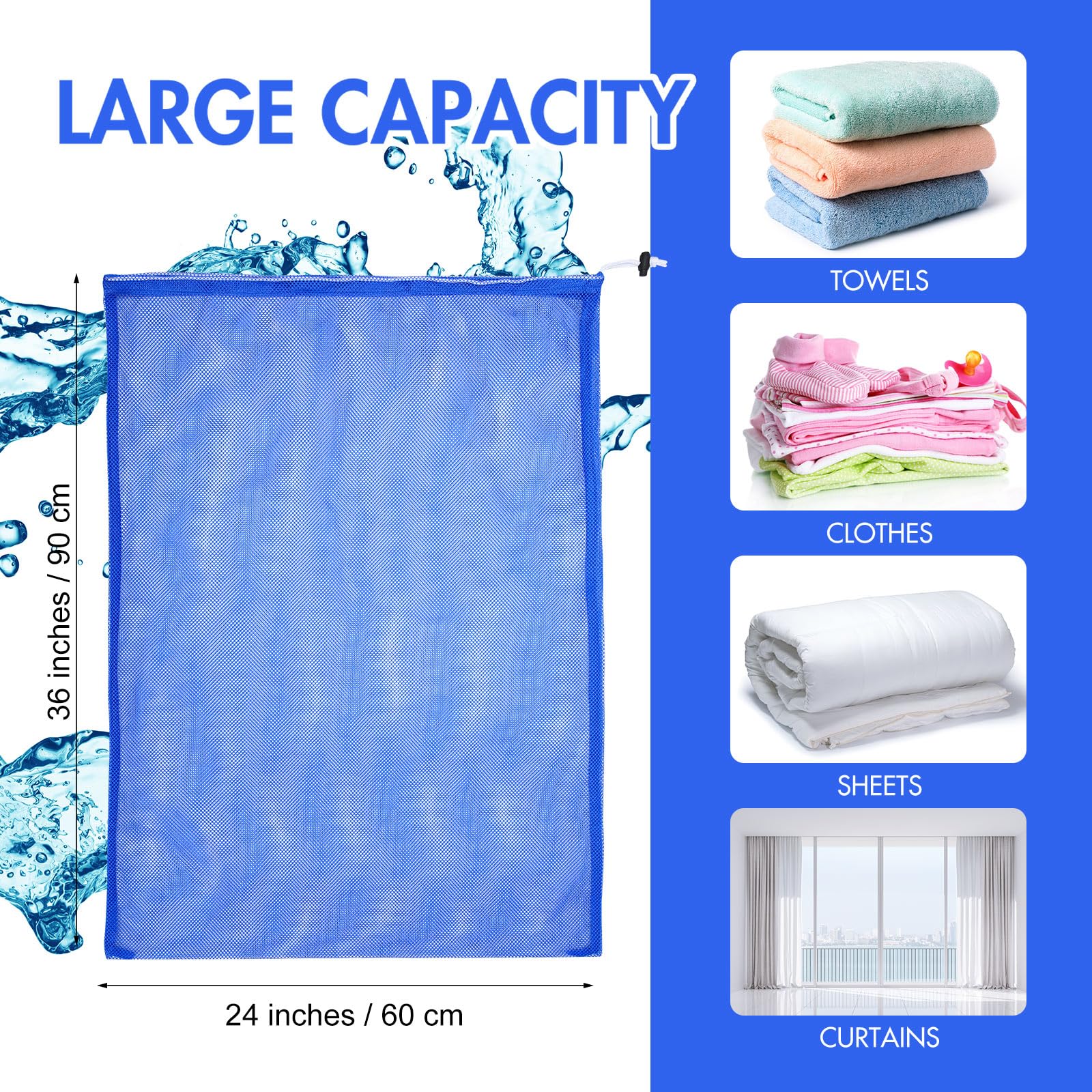30 Pack Large Mesh Laundry Bags (30 Count)