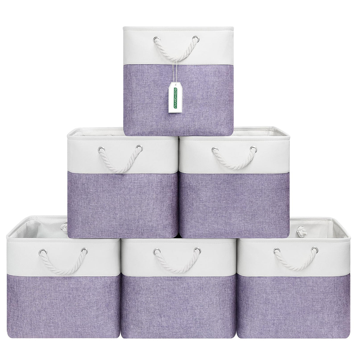13x13x13 Inch Storage Cube Bins Foldable Organizer Baskets 6 Pack (6 Count)