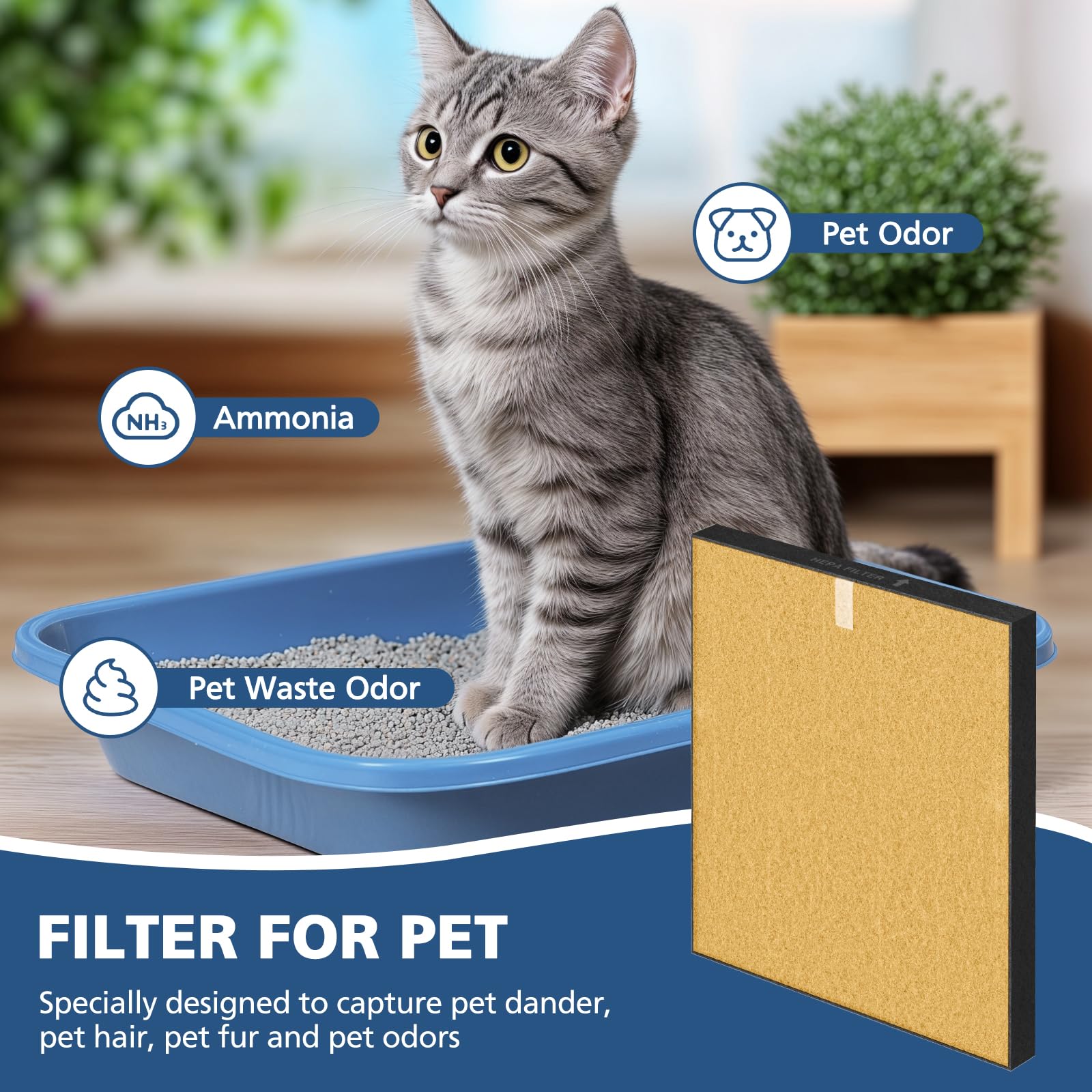 2 Pack C545 Pet Replacement Filter S for Winix C545 Air Purifier (10 Count)